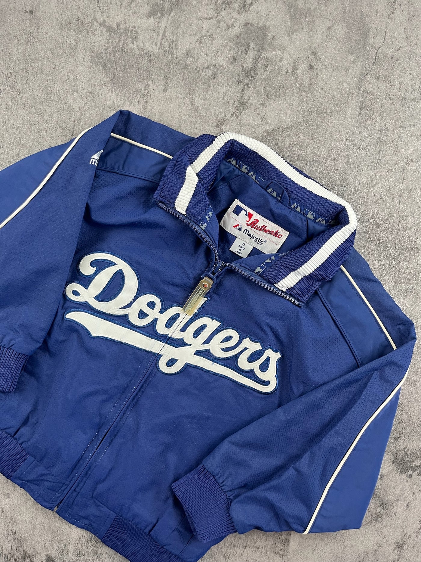 Vintage Dodgers Zip Up Jacket 3/4T