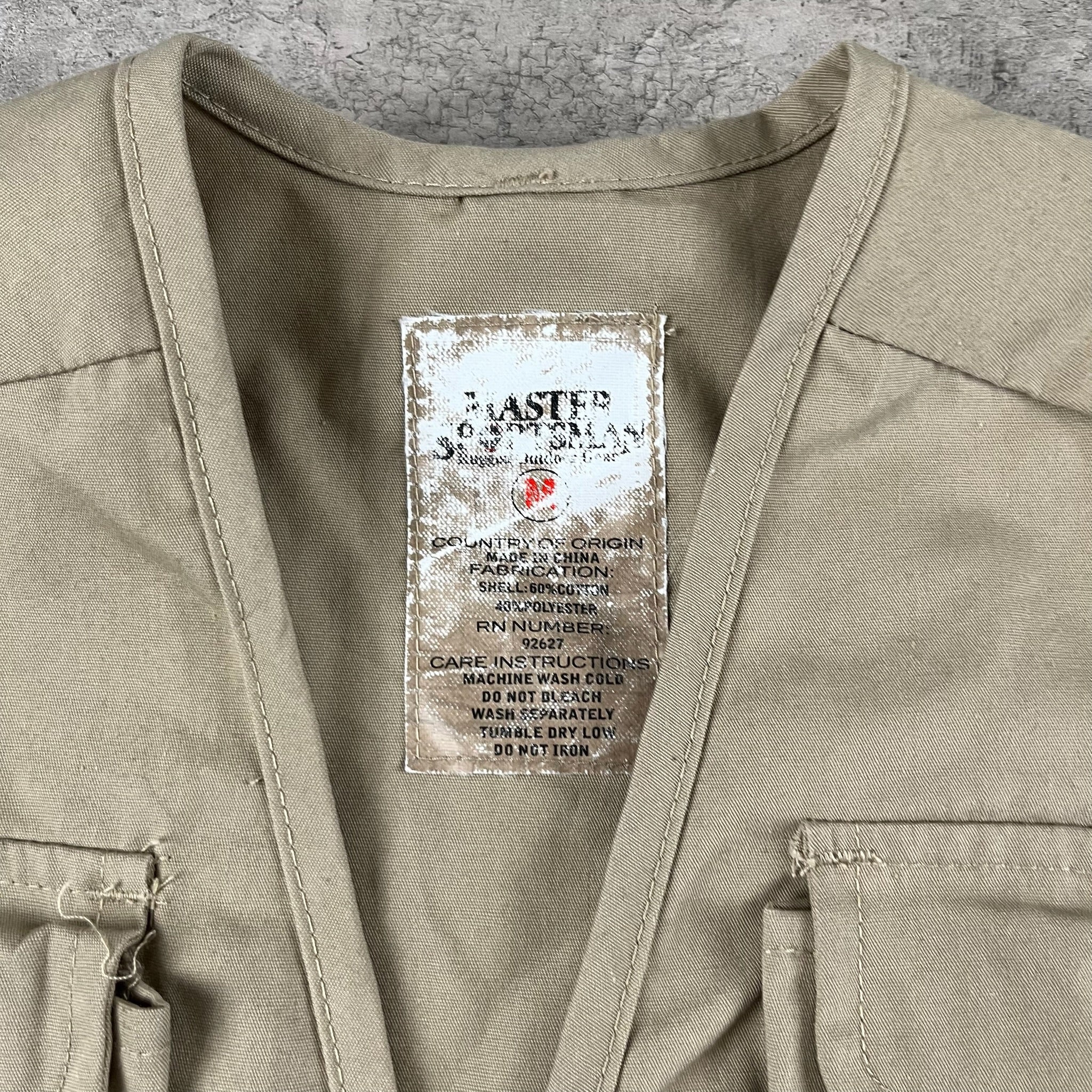 Vintage Master Sportsman Pocket Fishermans Vest 3/4T