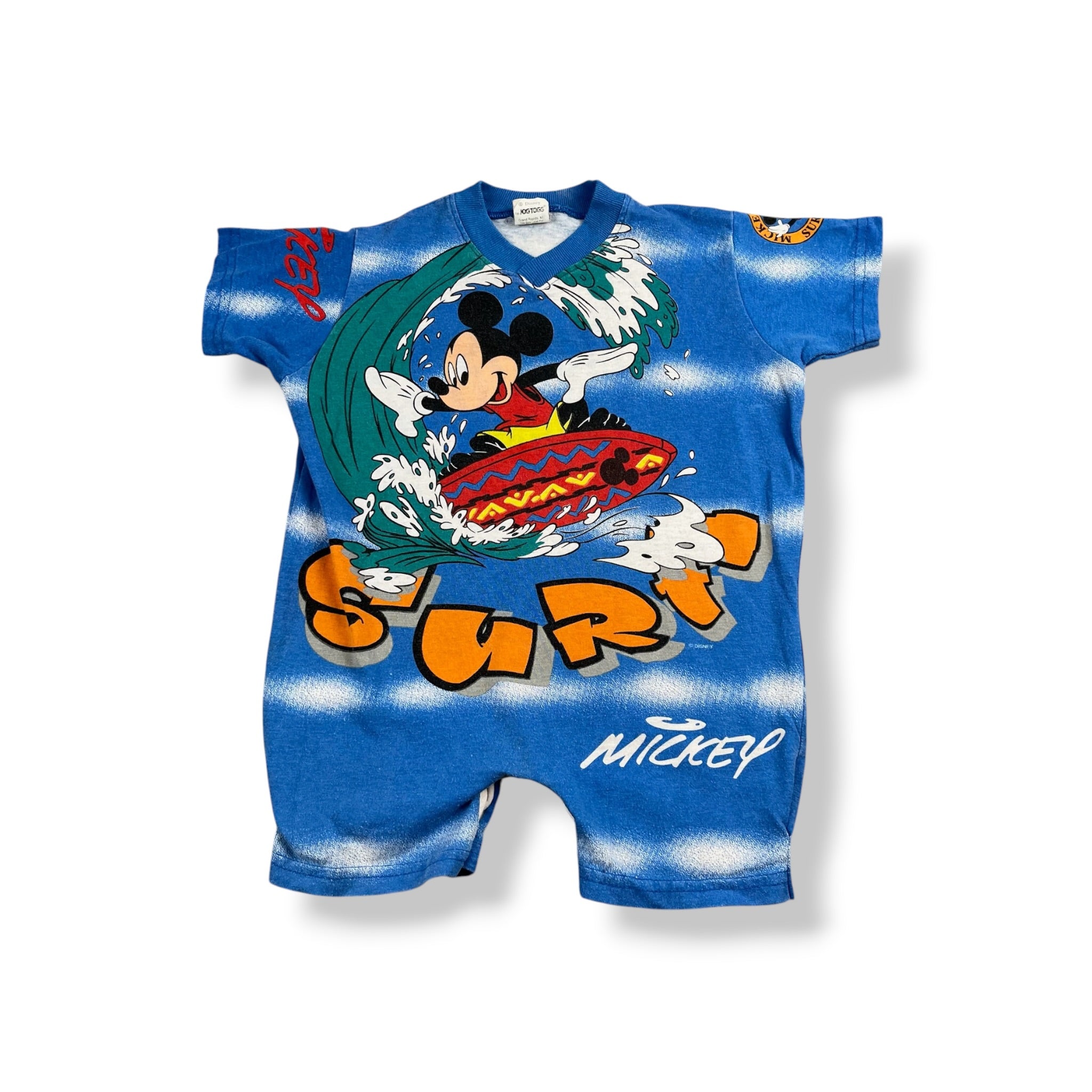 Vintage Mickey Mouse Surf Romper 2T