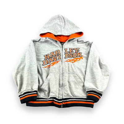 Y2K Harley Davidson Zip Up Hoodie 3/4T