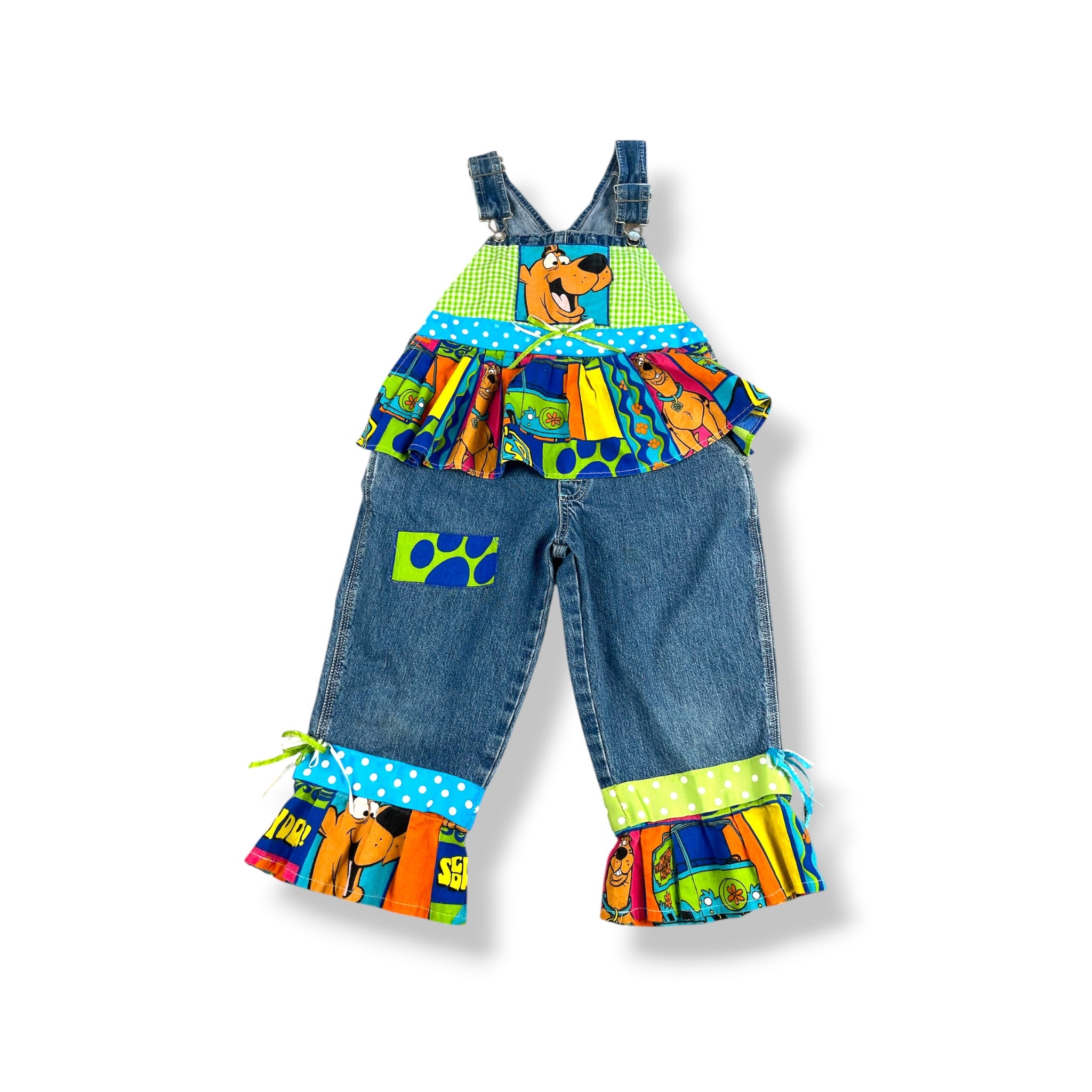Scooby Doo Upcycled Overalls 4/5T