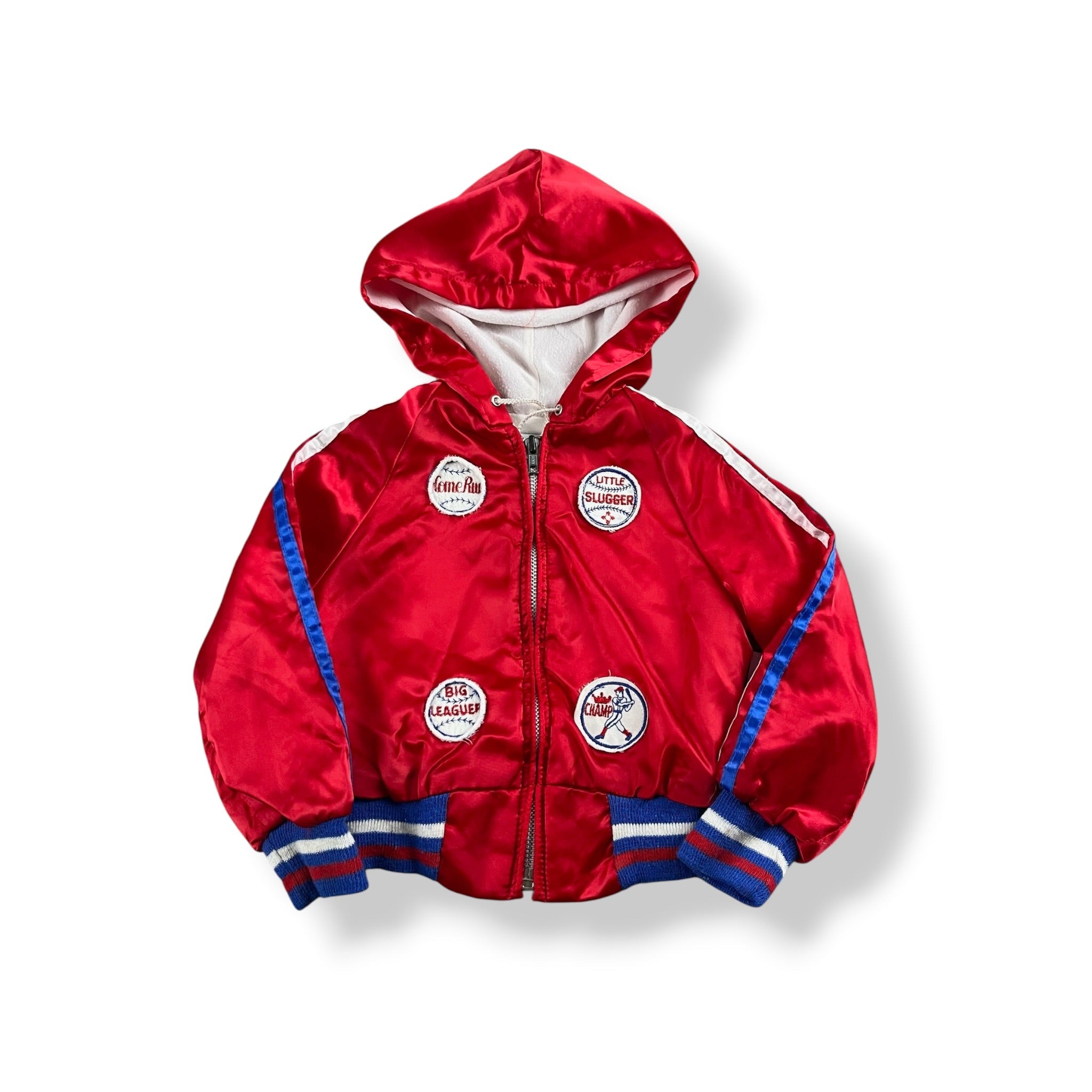 Vintage Baseball Satin Hooded Jacket 2T