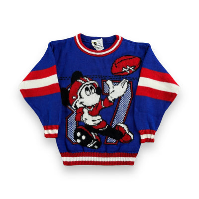 Vintage Mickey Mouse Football Crewknit 3/4T