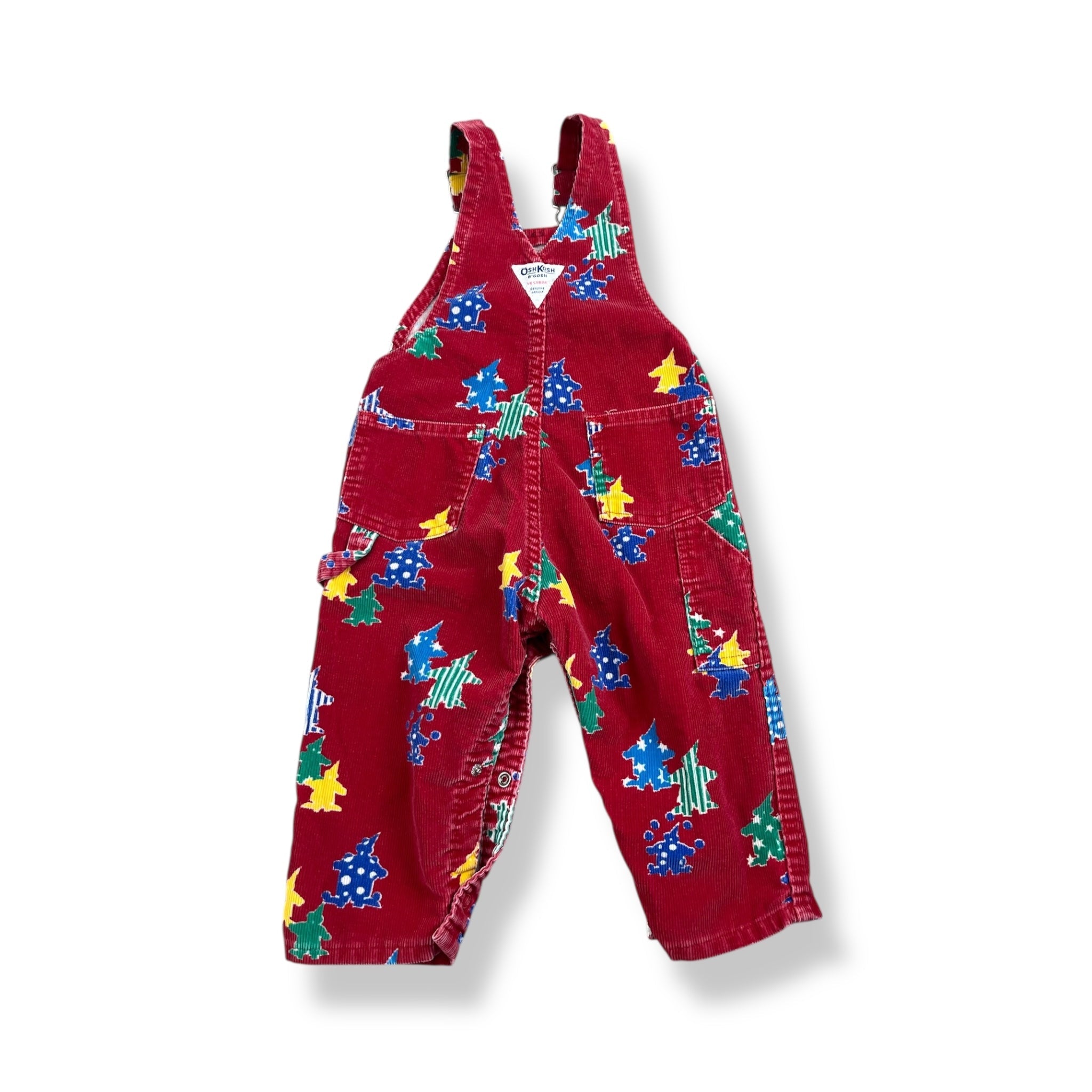 Vintage OshKosh Clown Print Vestback 18-24 Months