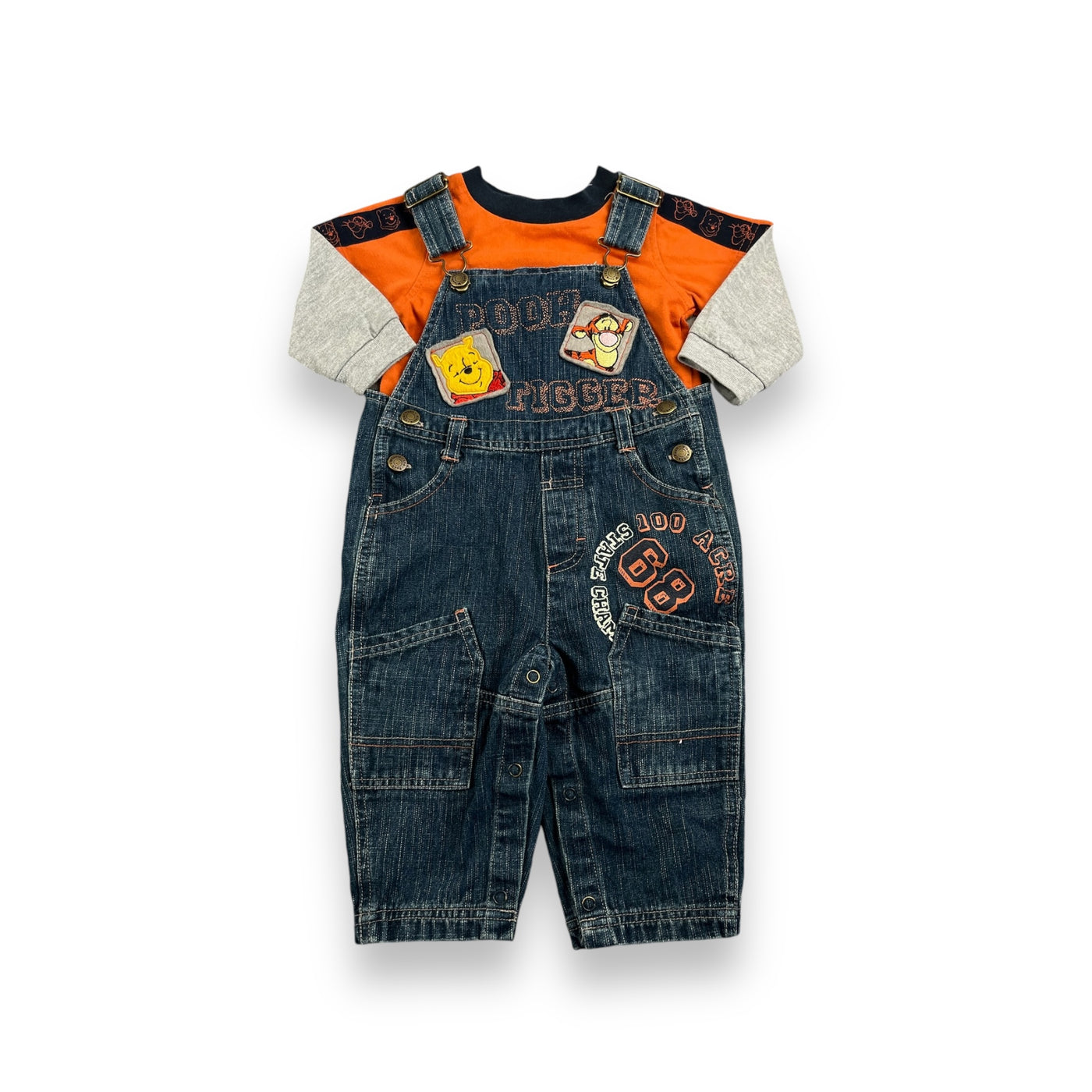 Y2K Winnie The Pooh Overalls 2T