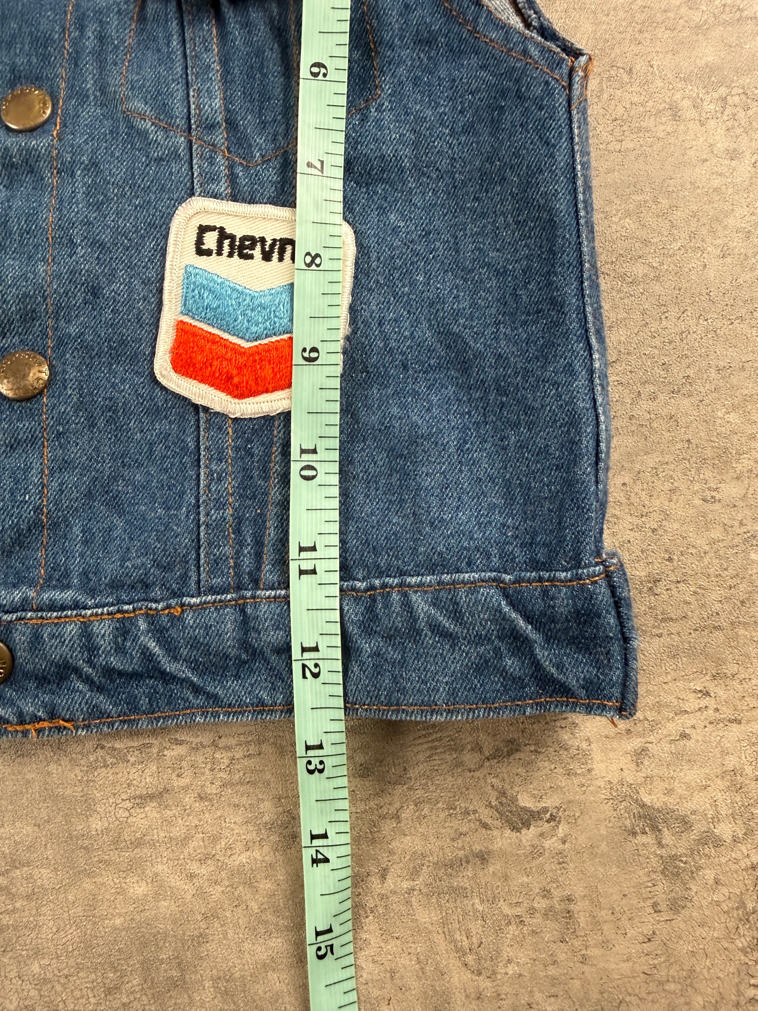 Vintage Chevron Denim Vest 18 Months