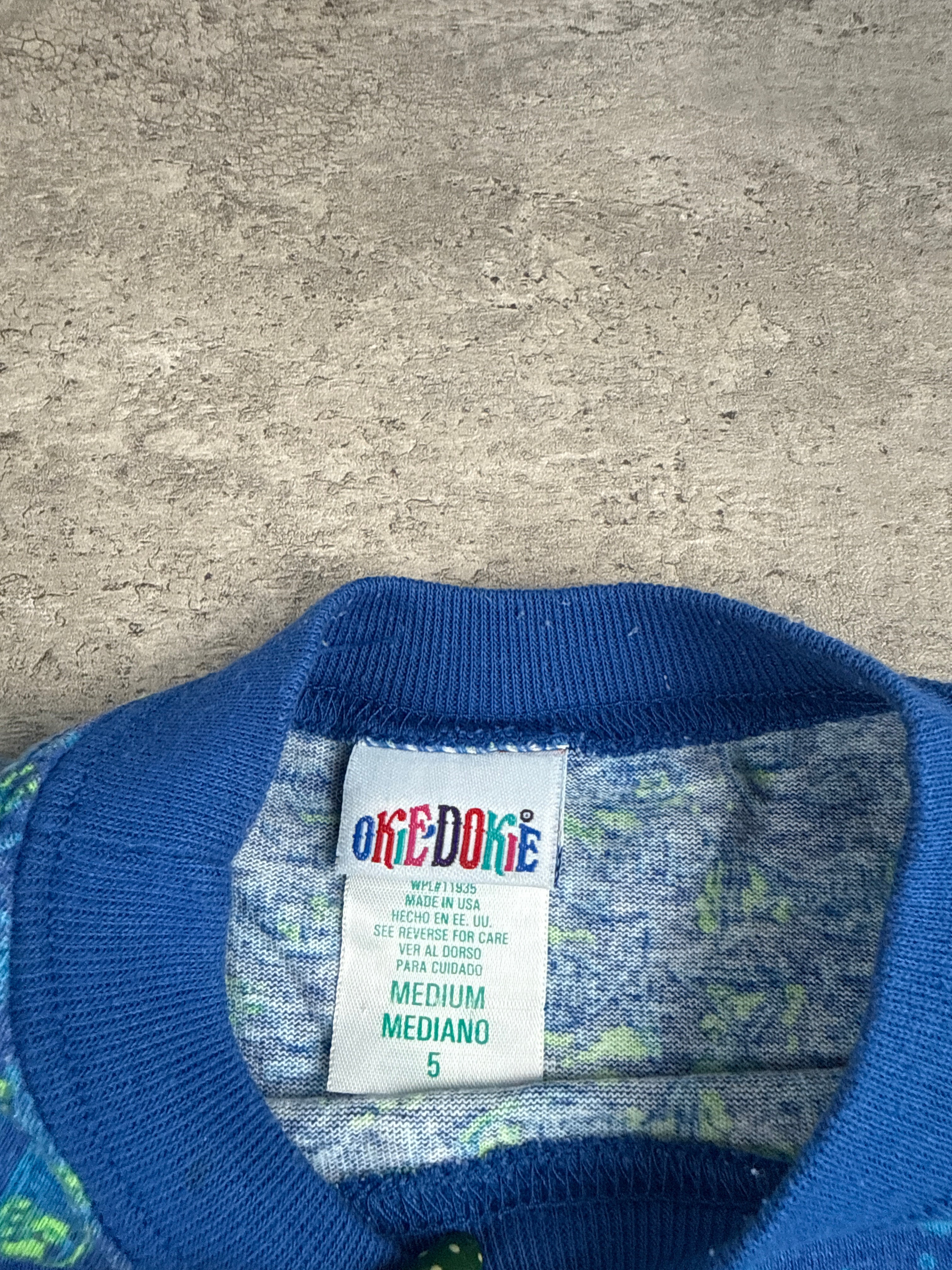 Vintage Okie Dokie AOP Fish Tee 3/4T