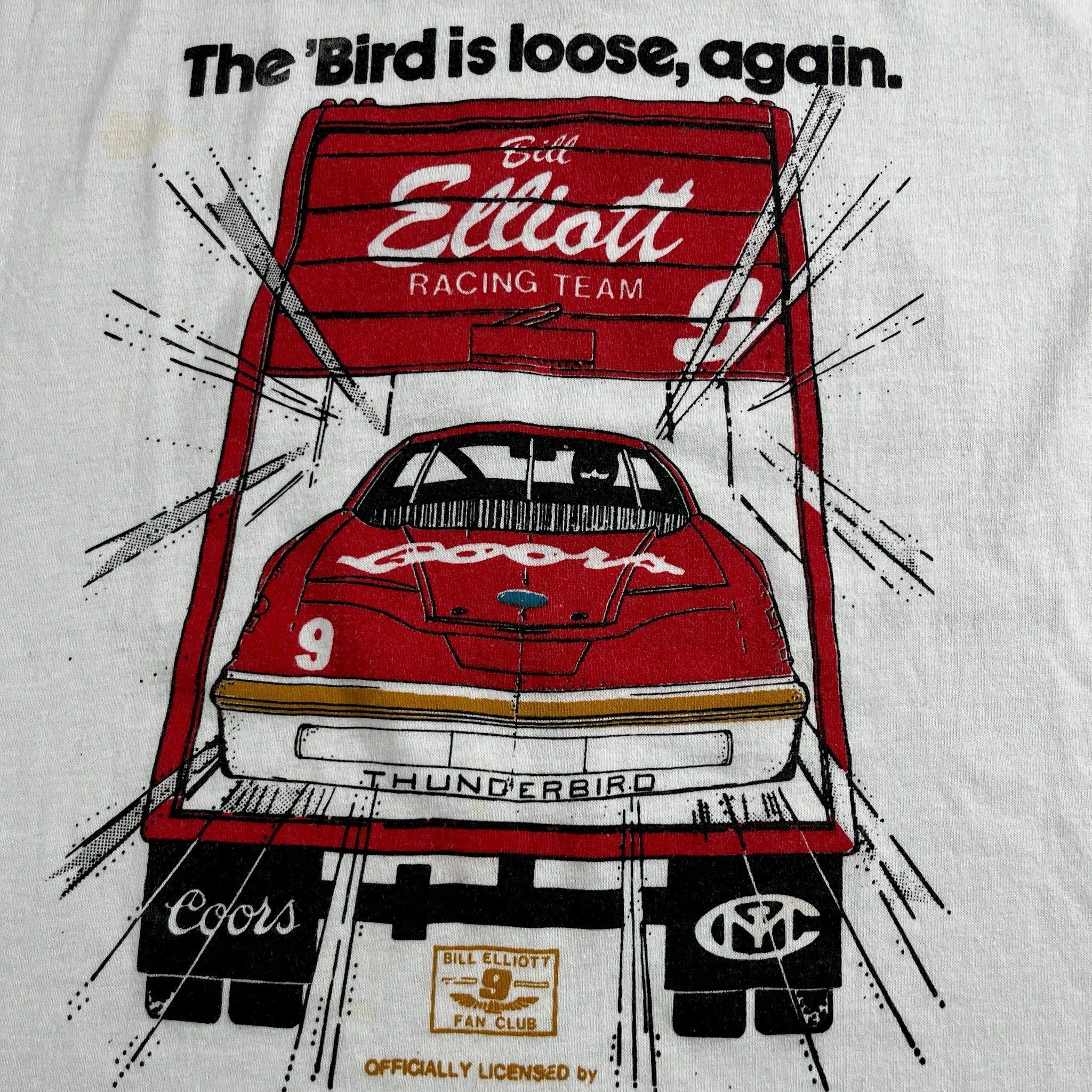 Vintage Coors Bill Elliot Ringer Youth Medium