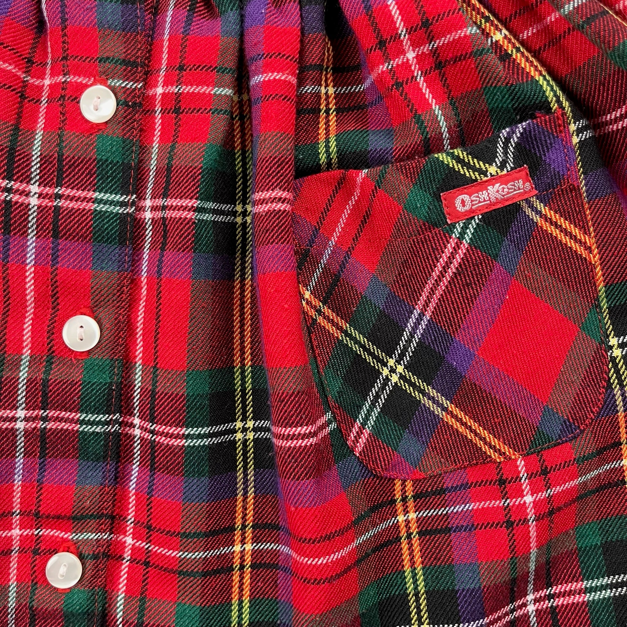 Vintage OshKosh Flannel Dress 3T