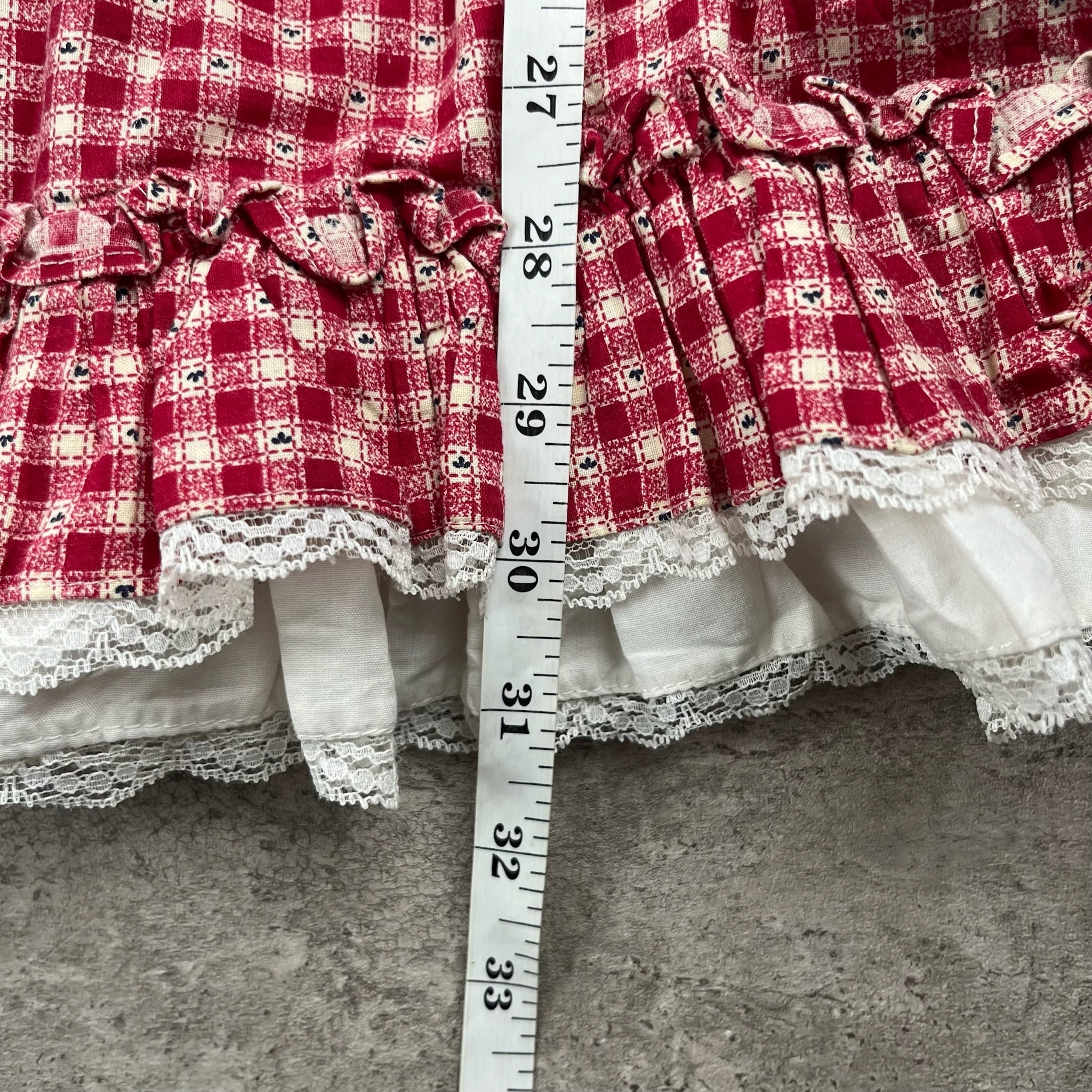Vintage Gigham Frilly Dress 6T