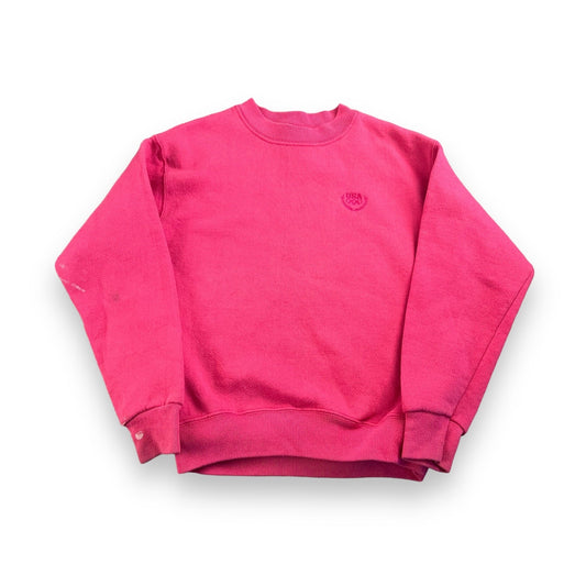 Vintage Pink Olympics Crewneck Youth Large