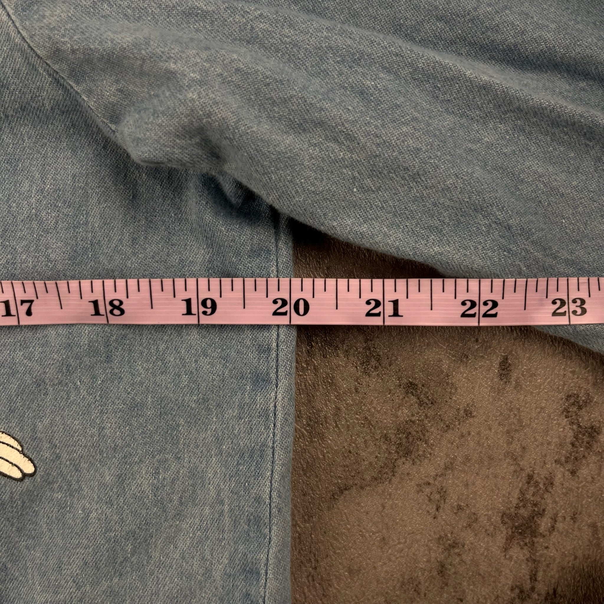 Vintage 90’s Mickey & Friends Denim Button Up Youth XL / Adult Small