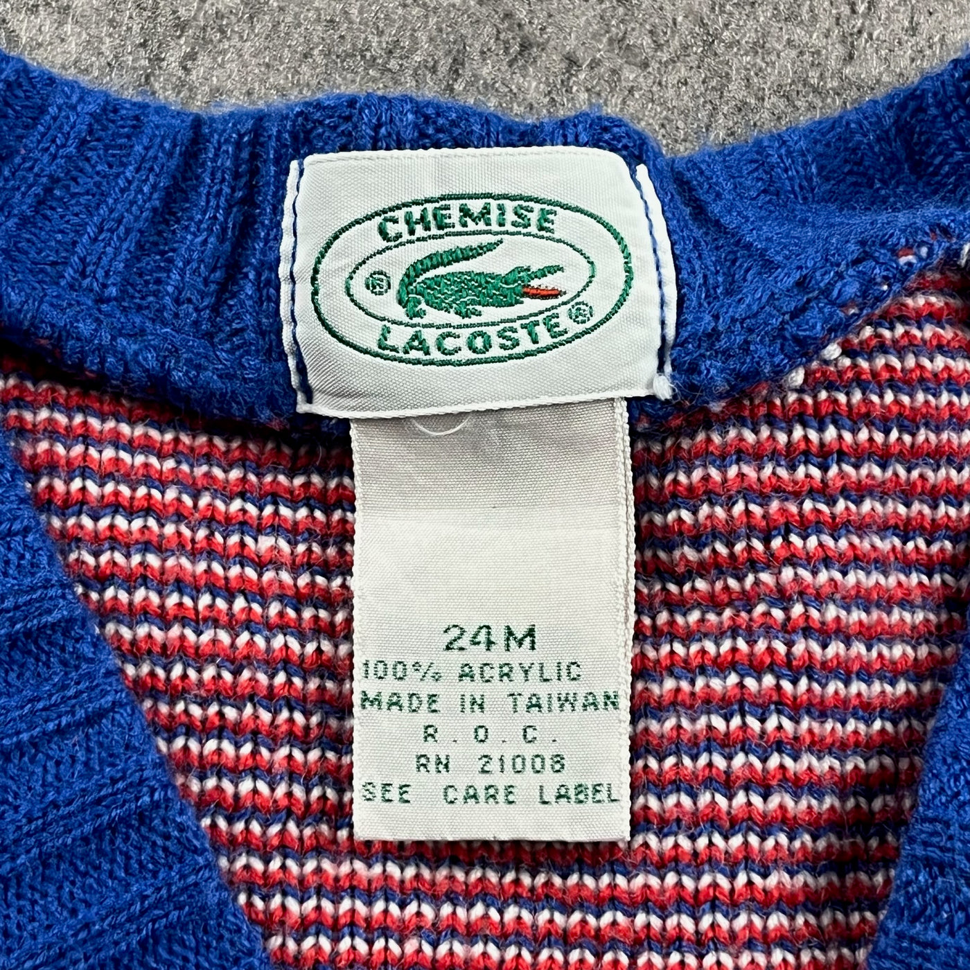 Vintage Lacoste Crewknit 18-24 Months