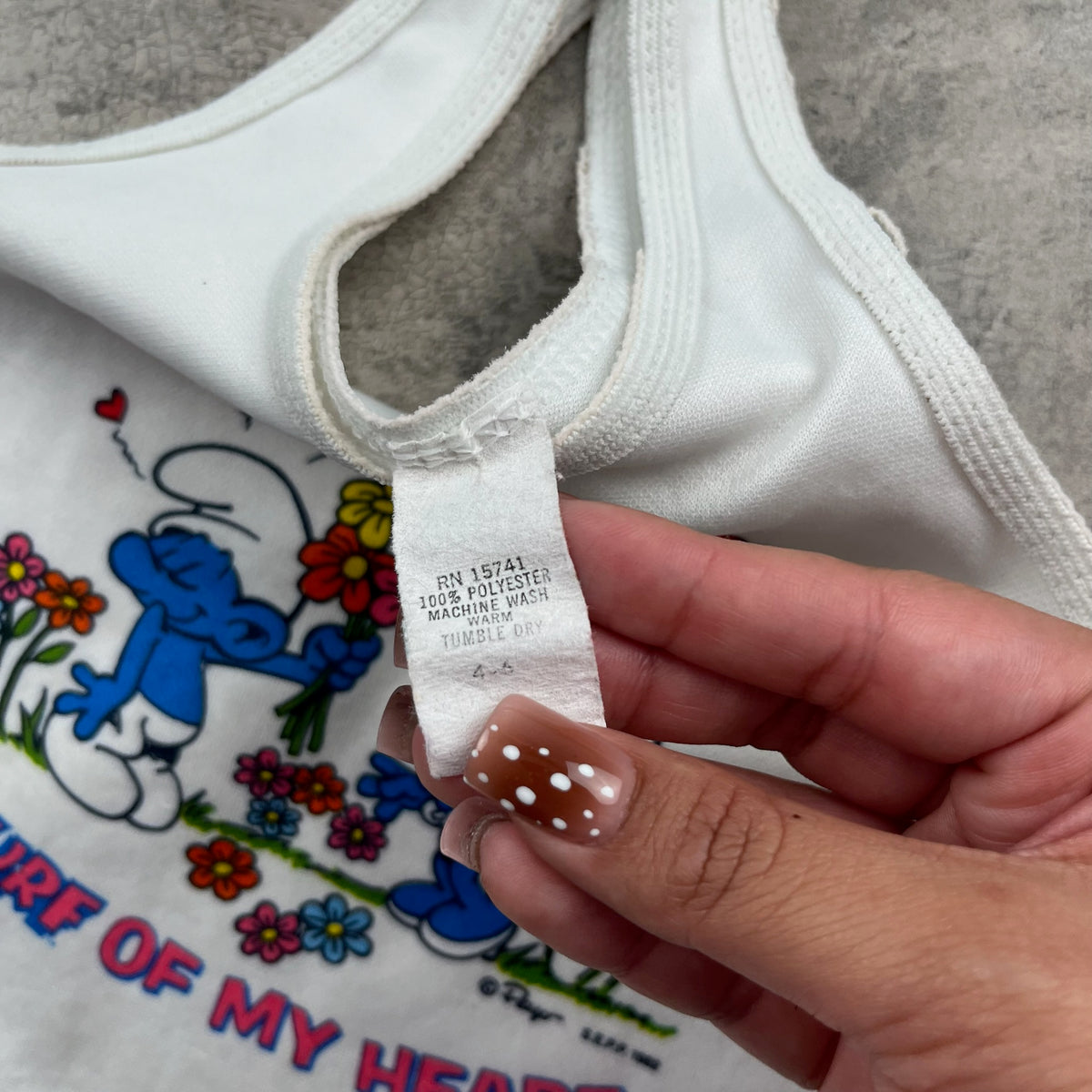 Vintage Smurf Tank 18M