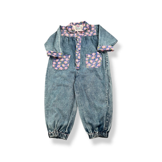 Vintage Ej Gitano Denim Romper 3/4T