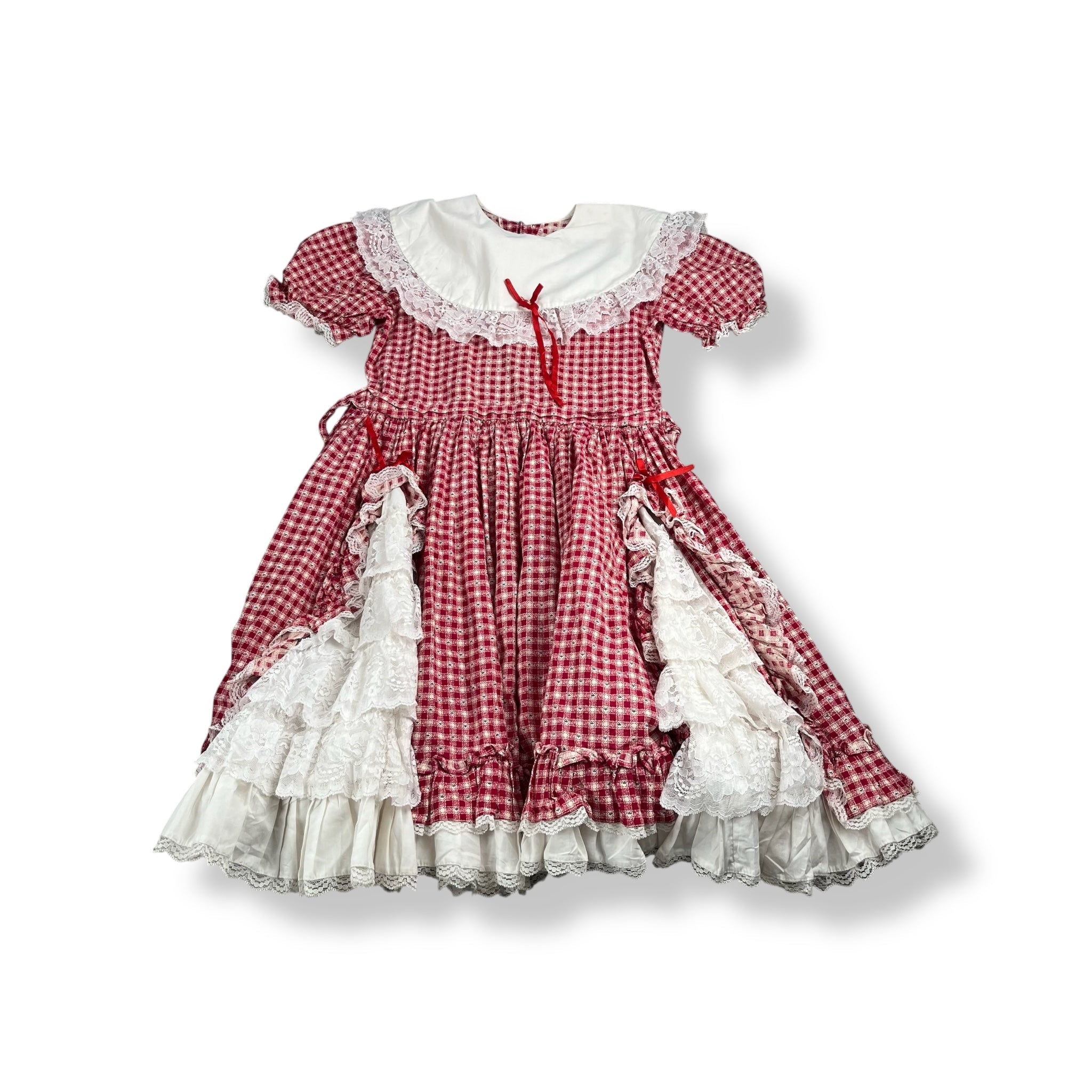 Vintage Gigham Frilly Dress 6T