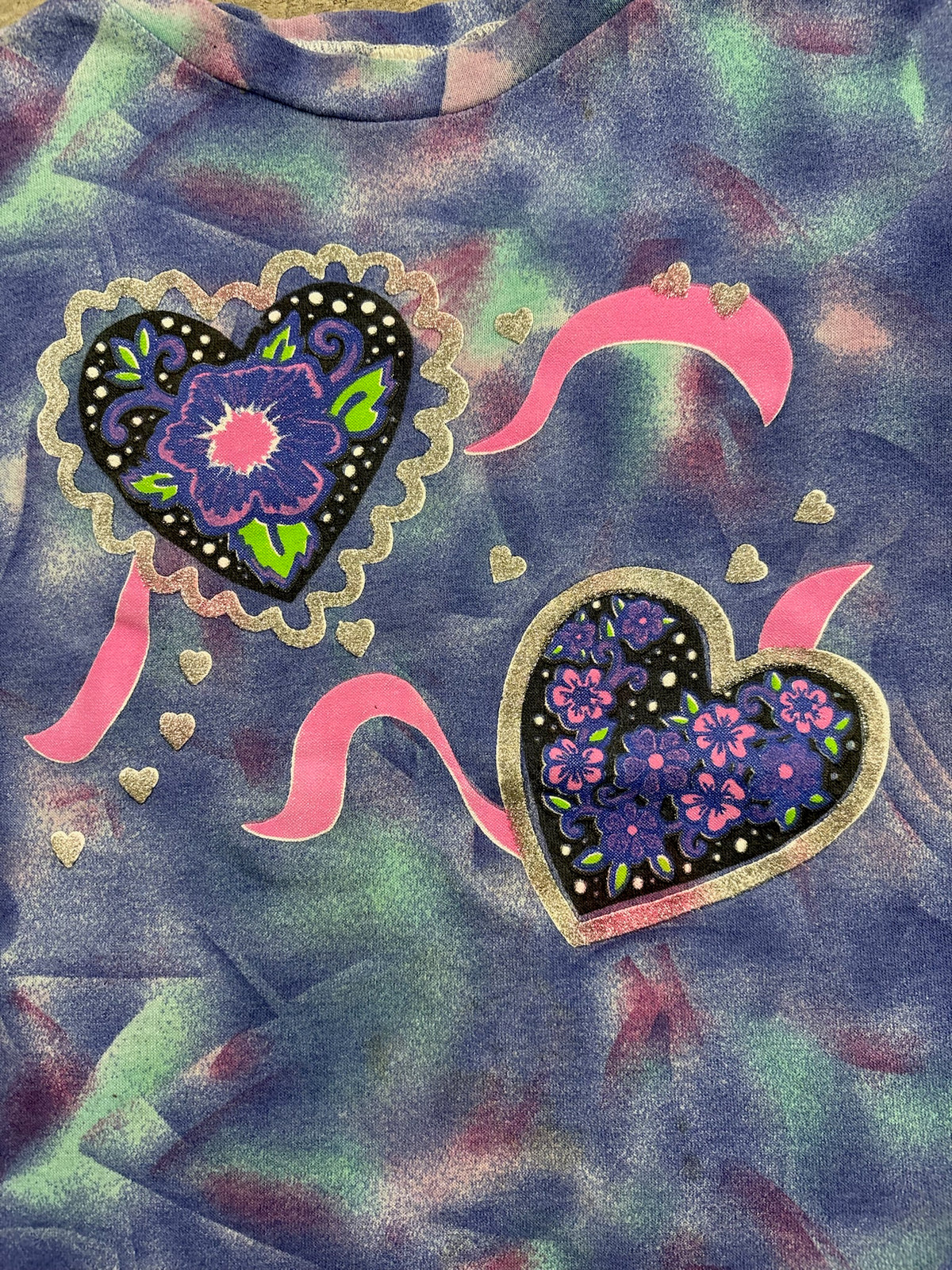 Vintage Heart Geometric T-Shirt 3/4T