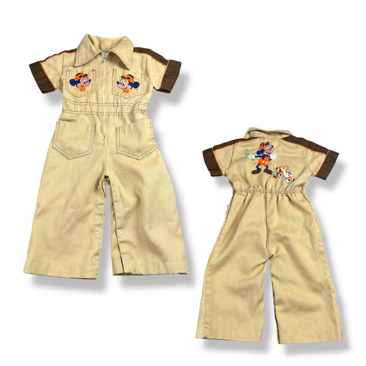 Vintage 70's Mickey Mouse Coveralls 9-12 Months