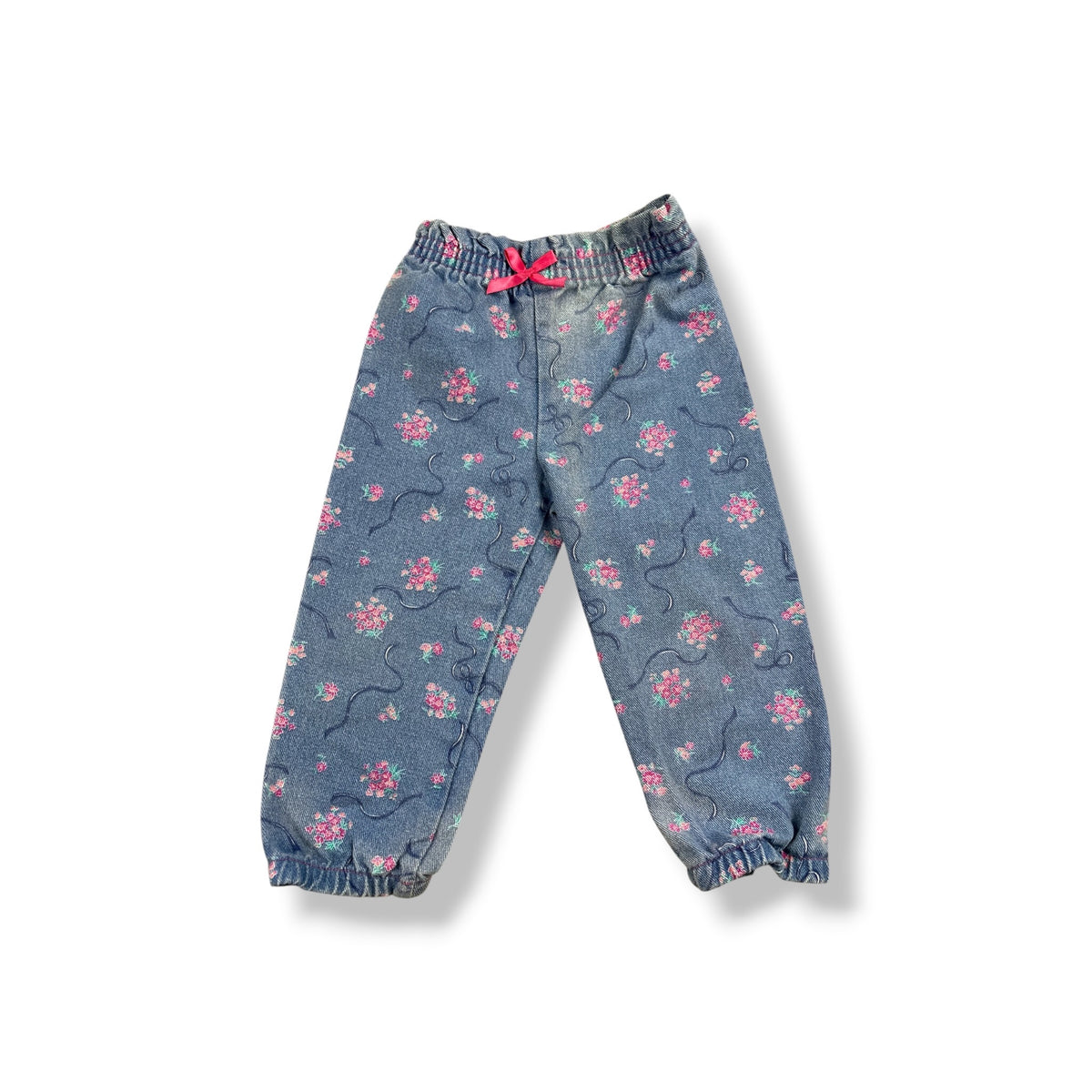 Vintage Floral Denim Pants 18-24M