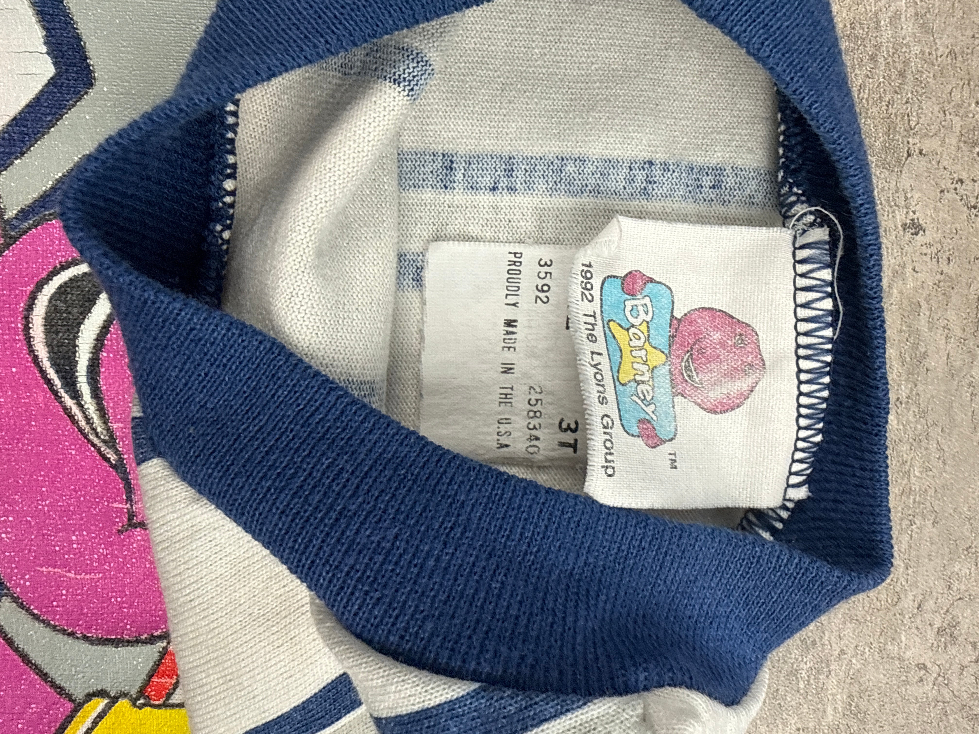 Vintage Barney Baseball 2T