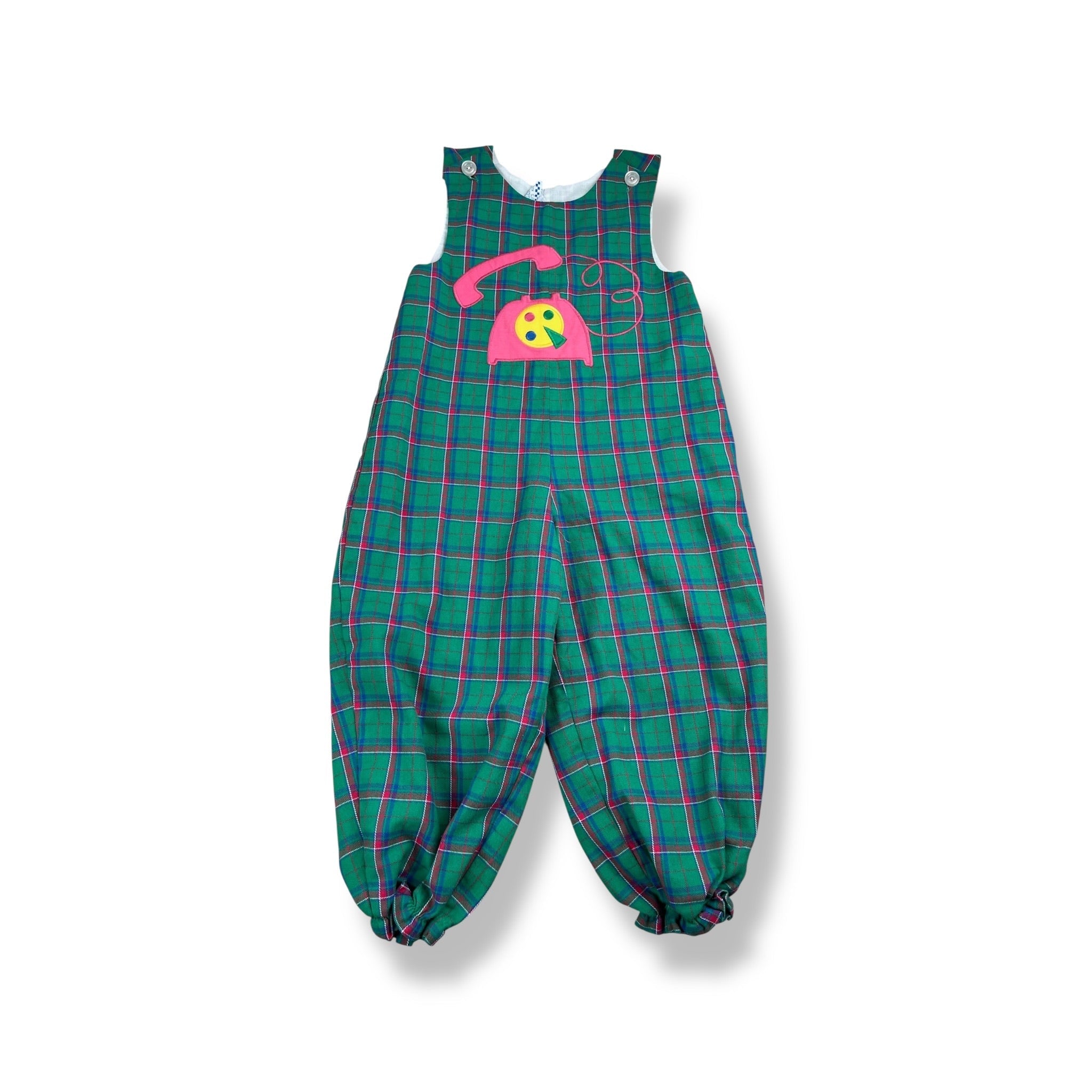Vintage Gingham Telephone Romper 5T