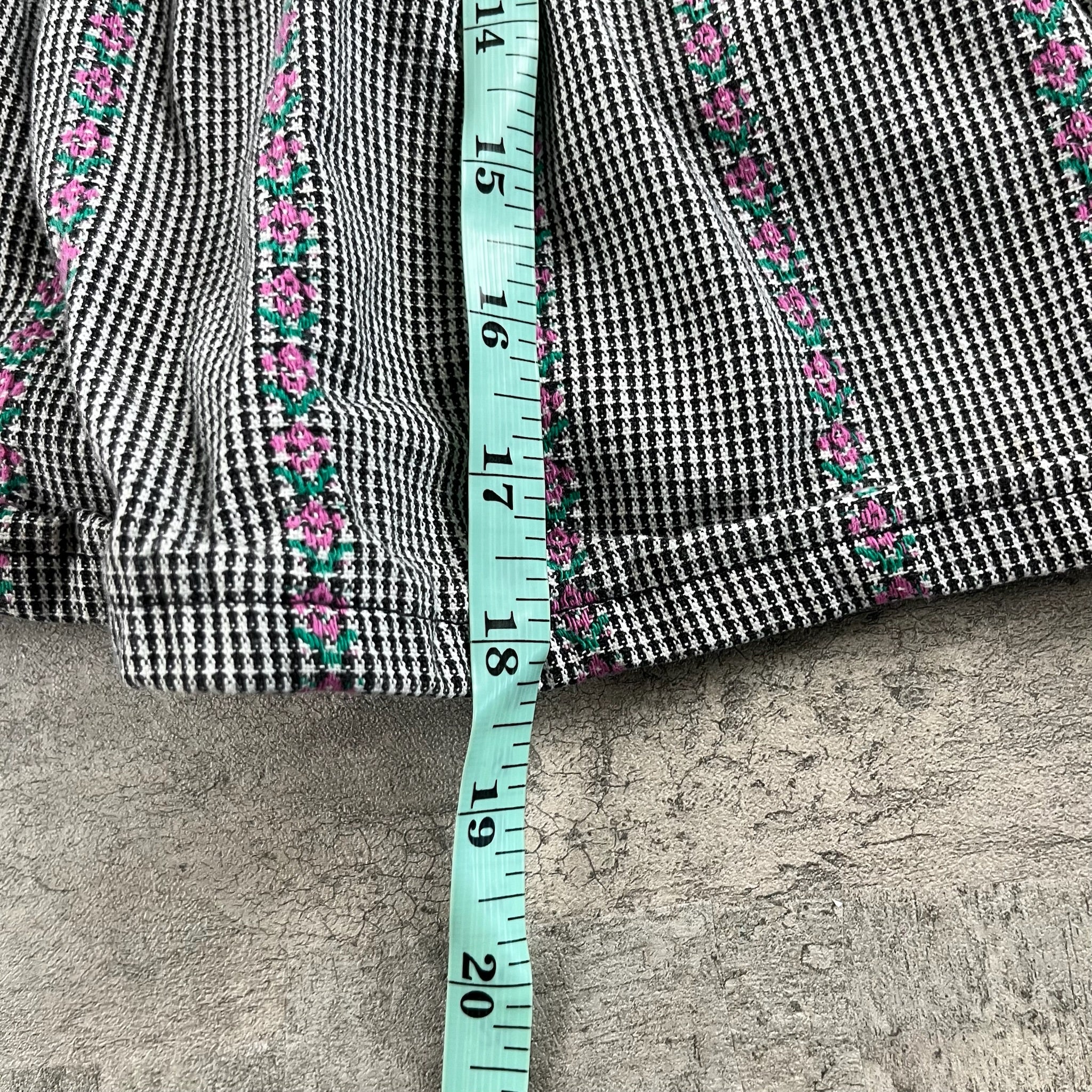 Vintage OshKosh Floral Houndstooth Carousel Dress 3T