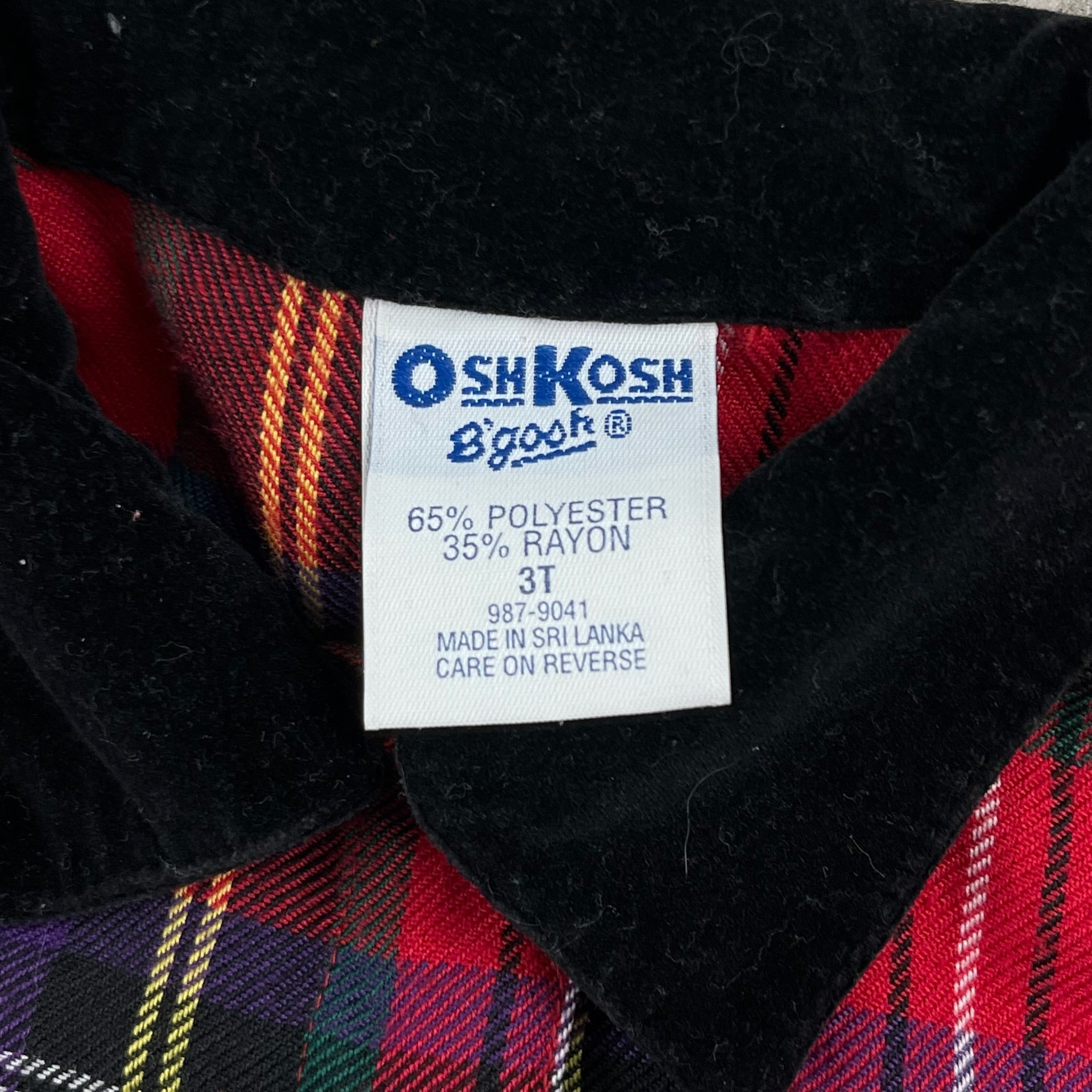 Vintage OshKosh Flannel Dress 3T