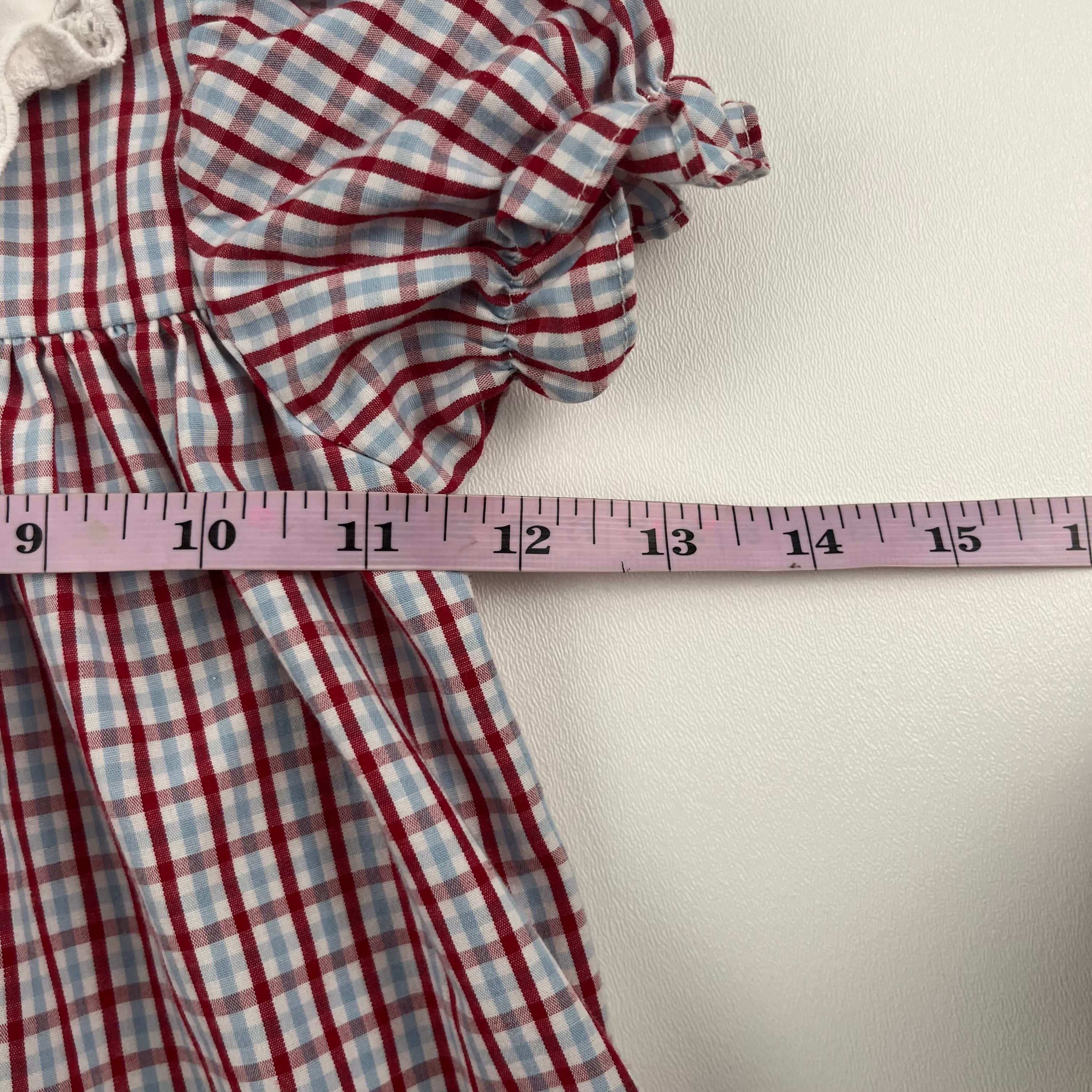 Y2K Apple Gingham Dress 18M