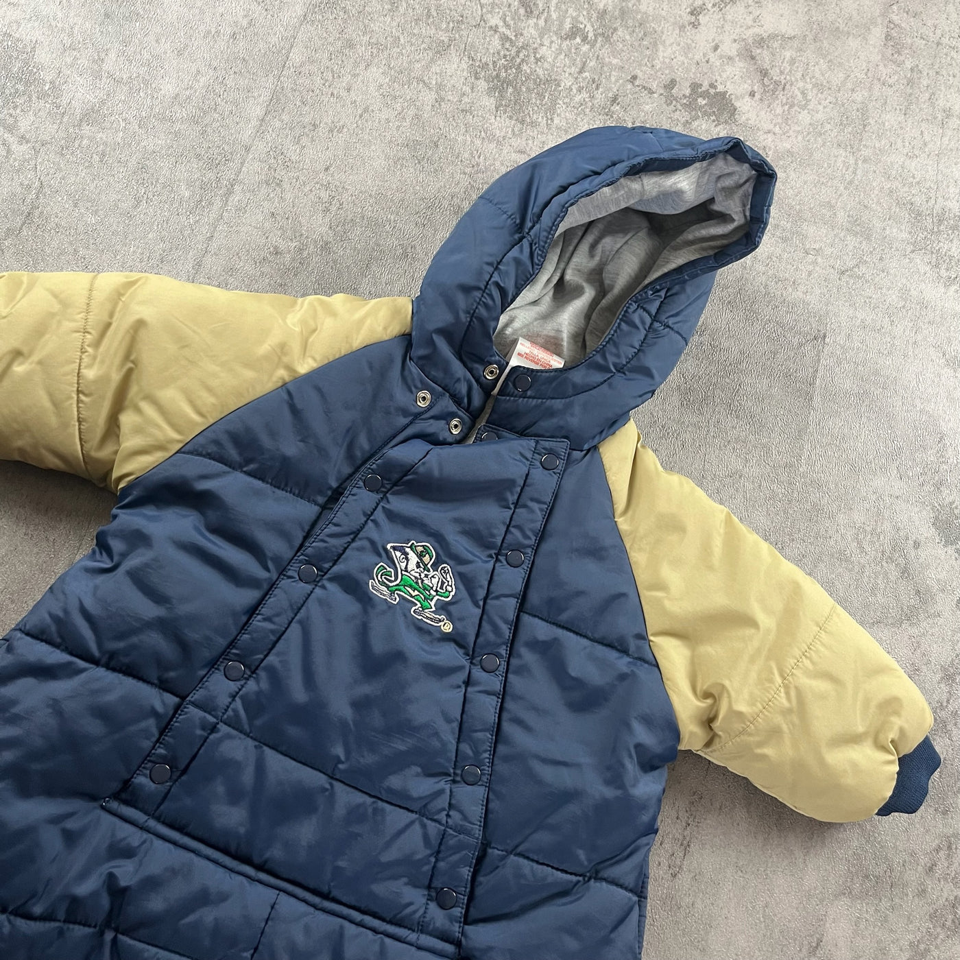 Vintage Notre Dame Snowsuit Romper 18 Months