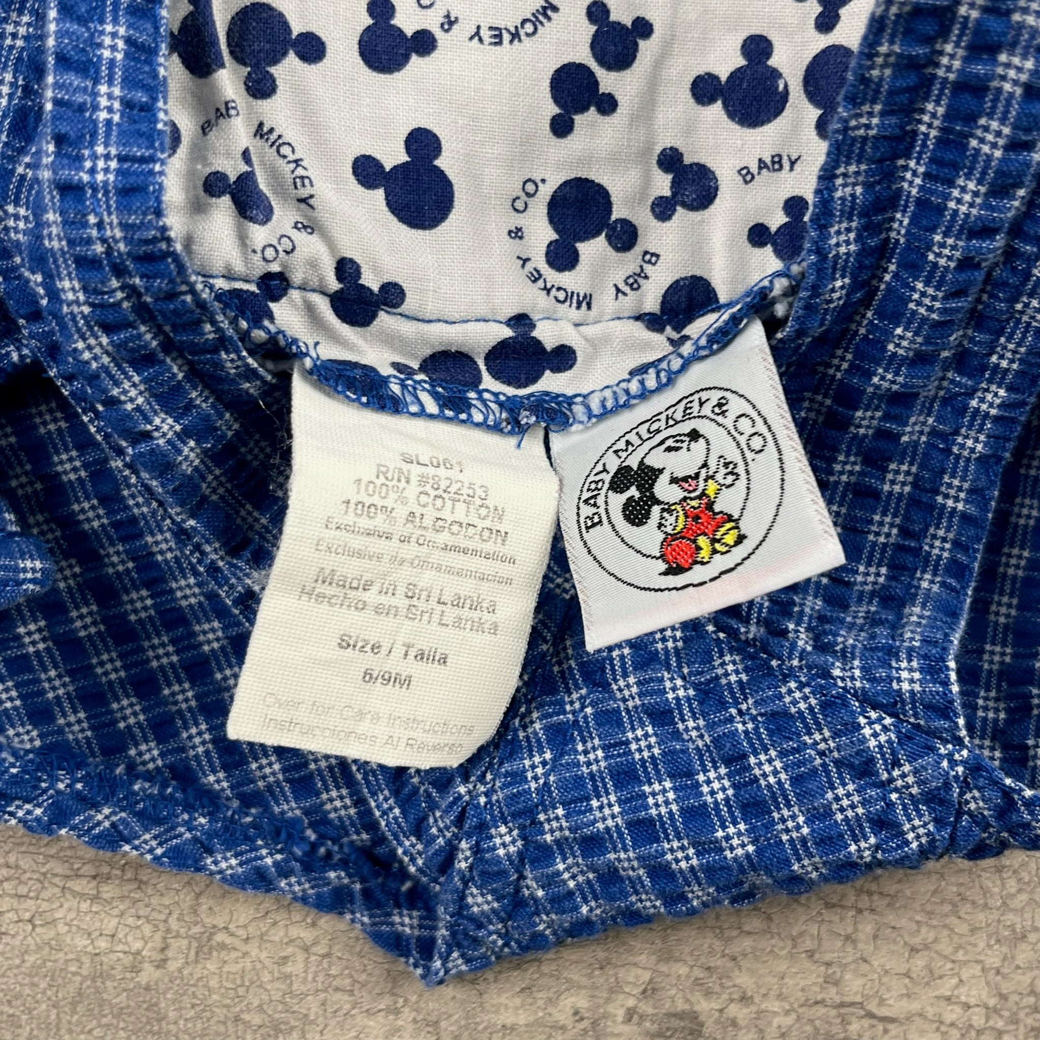 Vintage Mickey Shortalls 6/9M