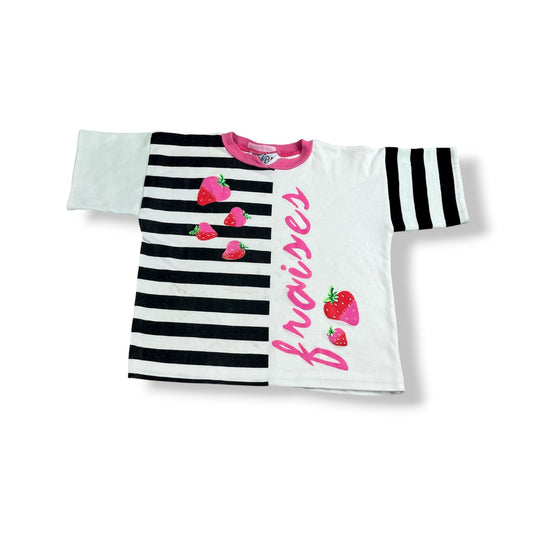 Vintage Striped Strawberry Shirt 3T
