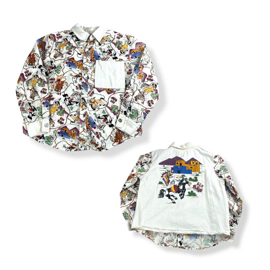 Vintage '94 Looney Tunes AOP Button Up 5/6T