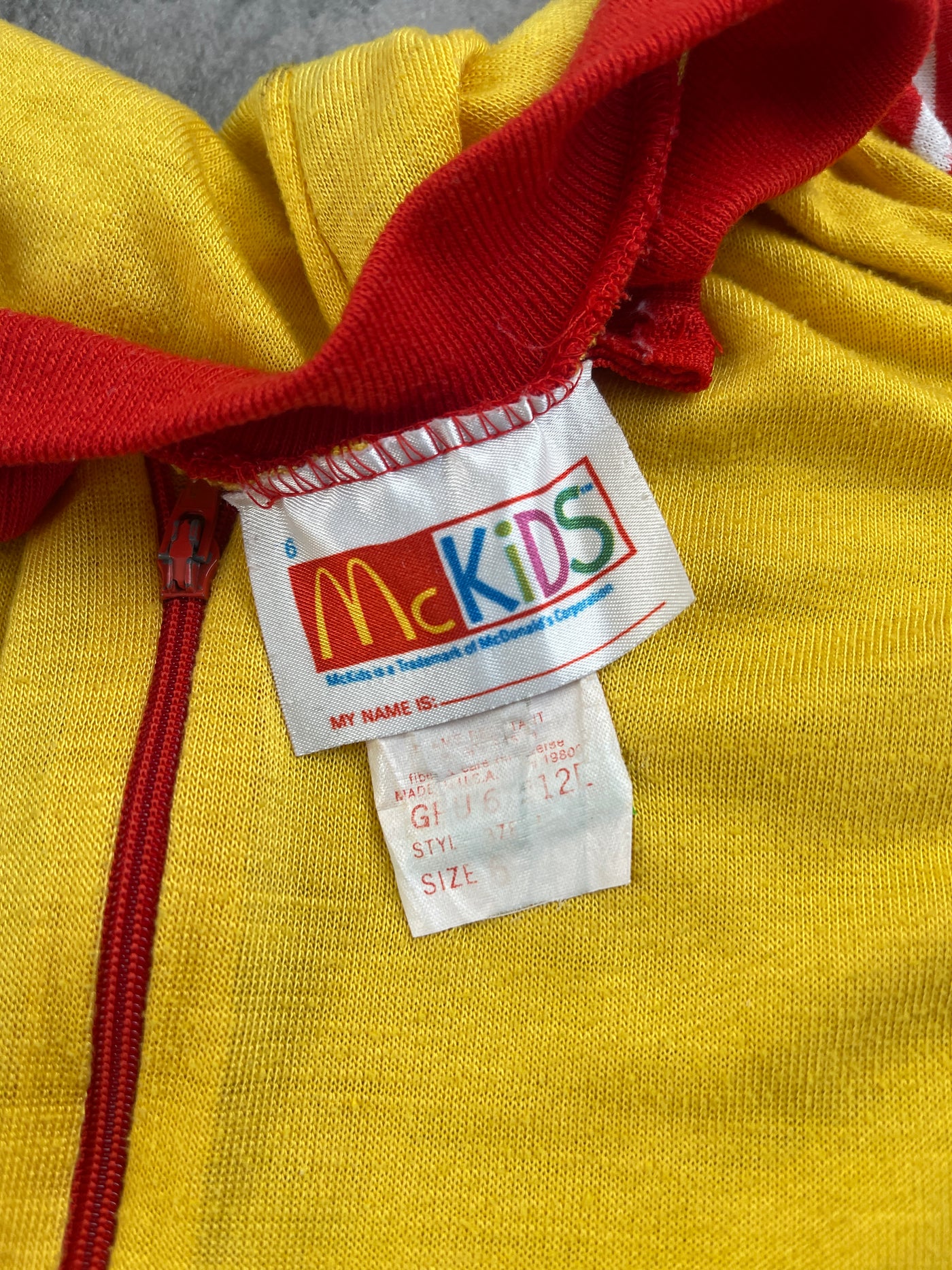 Vintage Ronald McDonald Pj Footie 6/7