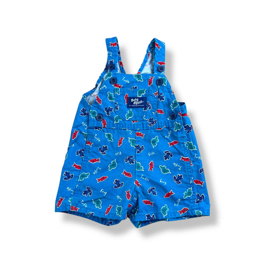 Vintage Baby B'Gosh Fish Shortalls 9-12 Months