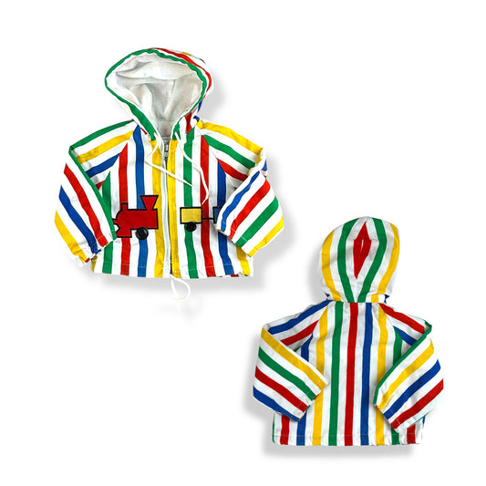 Vintage Striped Zip-Up Hoodie 9-12 Months