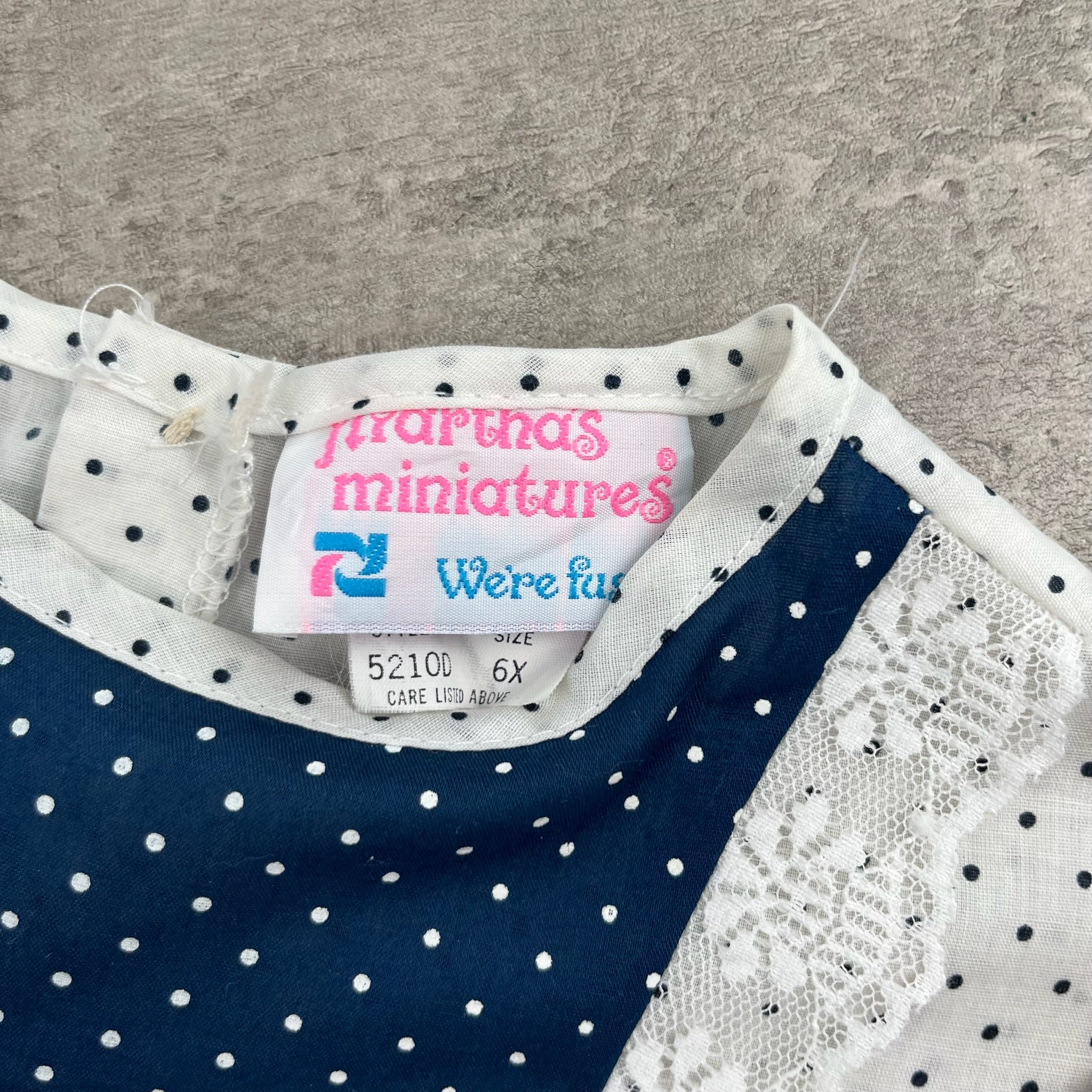 Vintage Marthas Miniatures We're Fussy Dress 5/6T