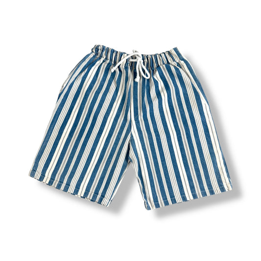 Vintage Striped Denim Pocahontas Shorts 8-10