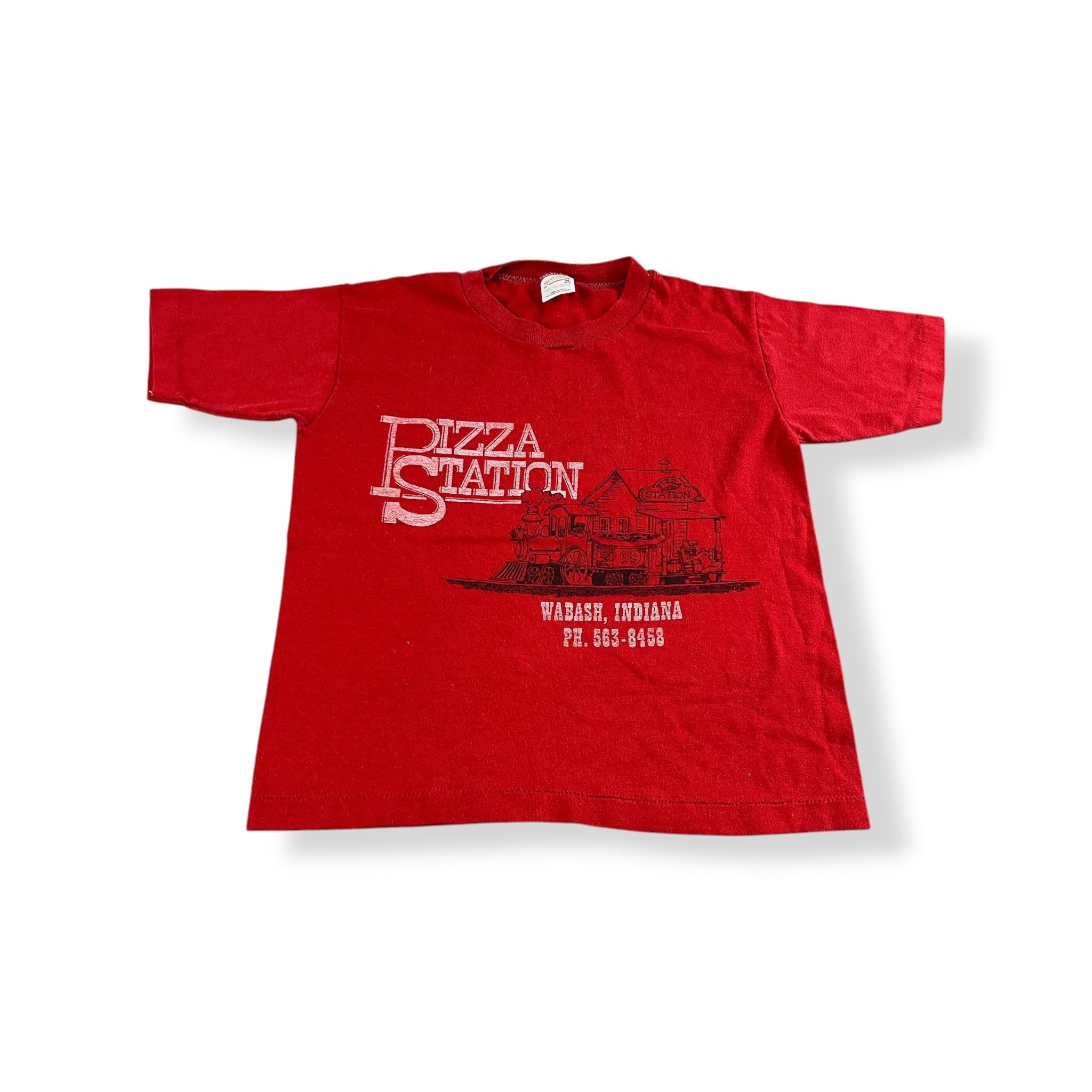 Vintage Indianna Pizza Wash Souvenir Shirt 3/4T