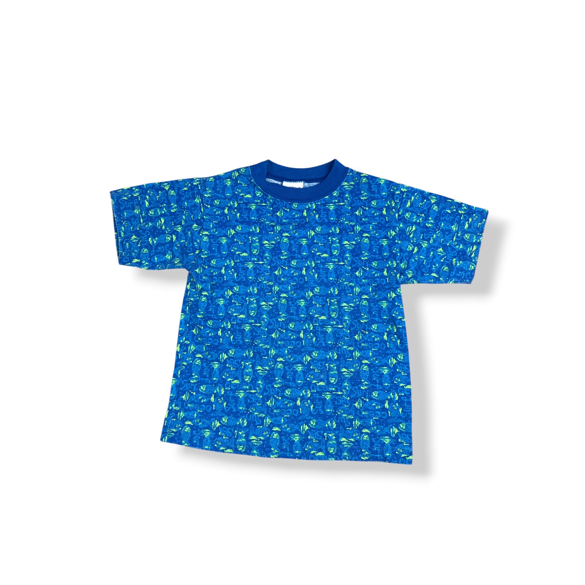 Vintage Okie Dokie AOP Fish Tee 3/4T