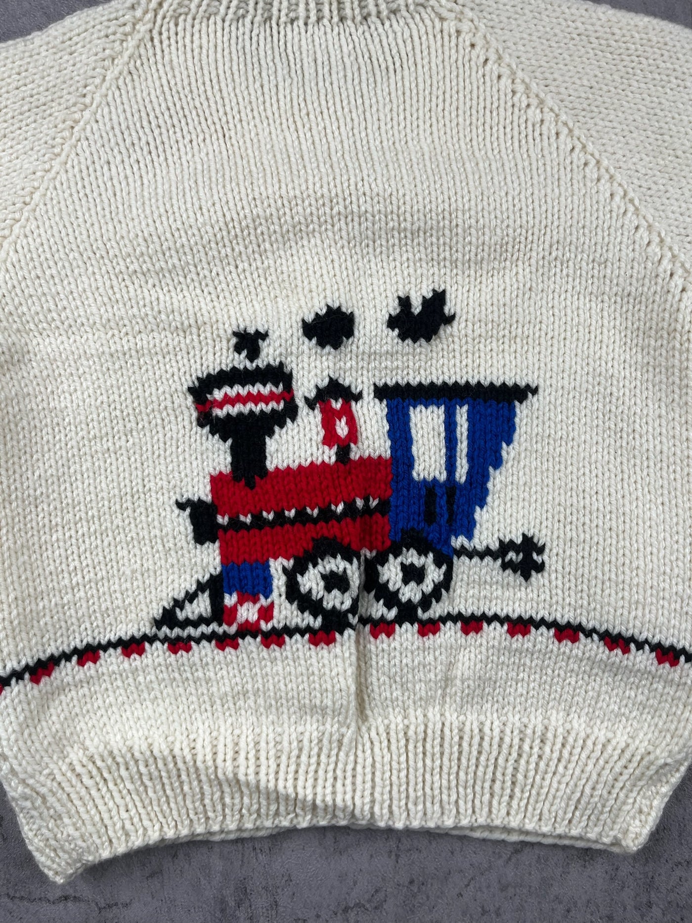 Vintage Train Cardigan Knit 4T