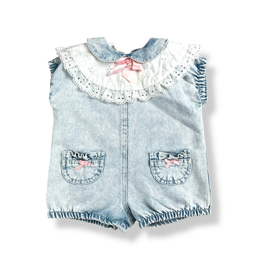 Vintage Denim Romper 9-12 Months