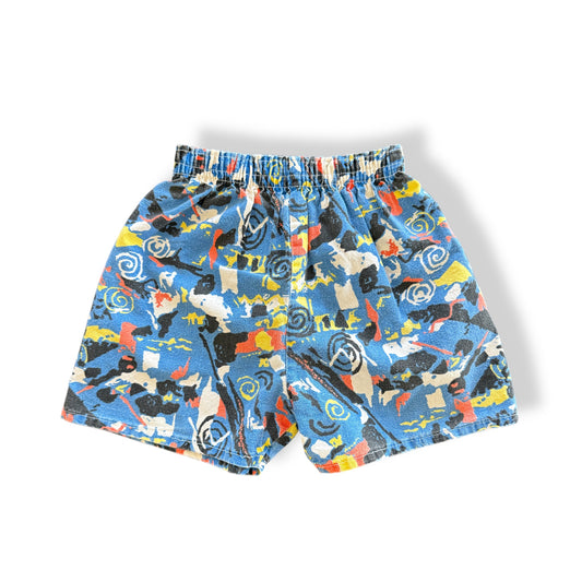 Vintage Patterned Surf Shorts 3/4T