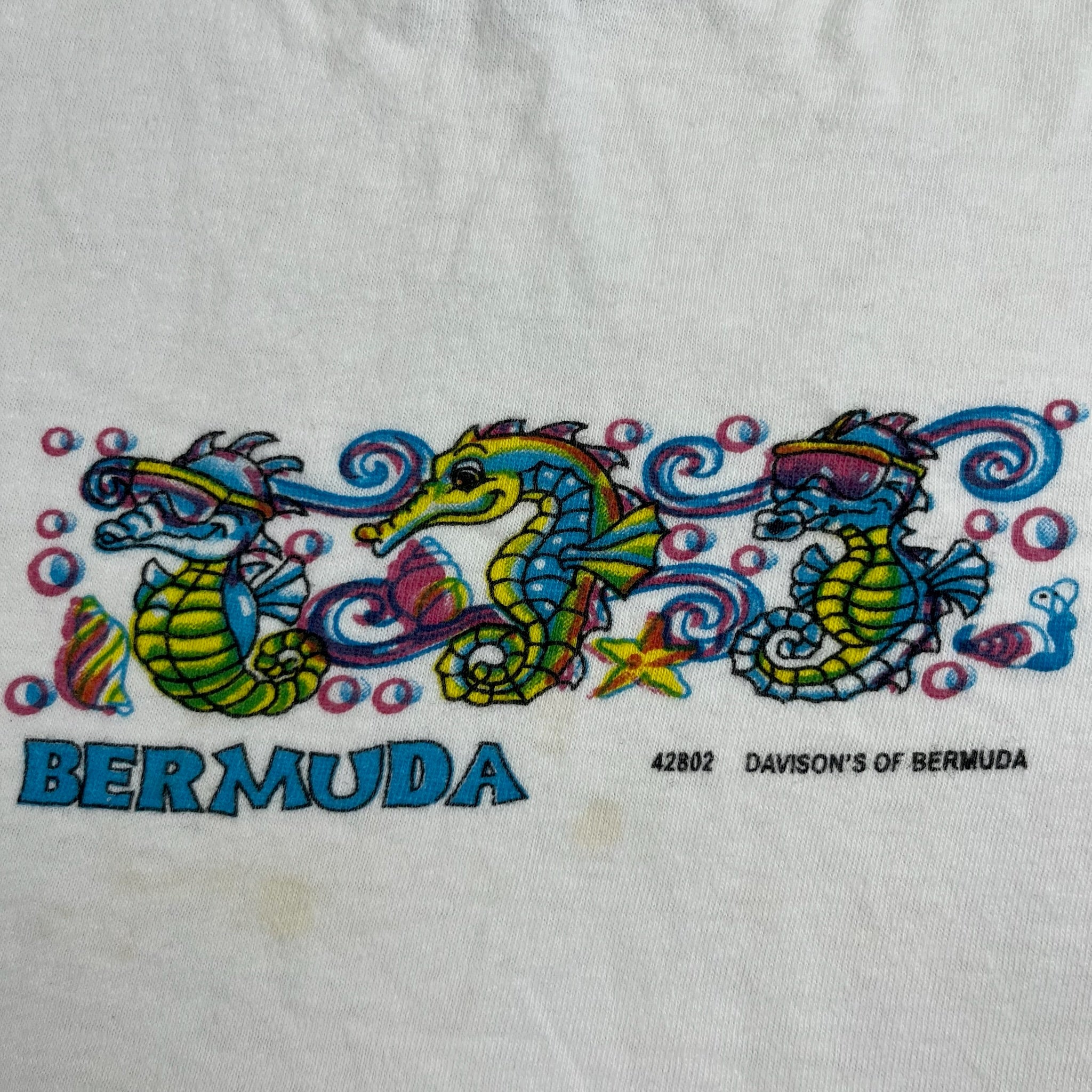 Vintage Bermuda Seahorses Destination T-Shirt 3T