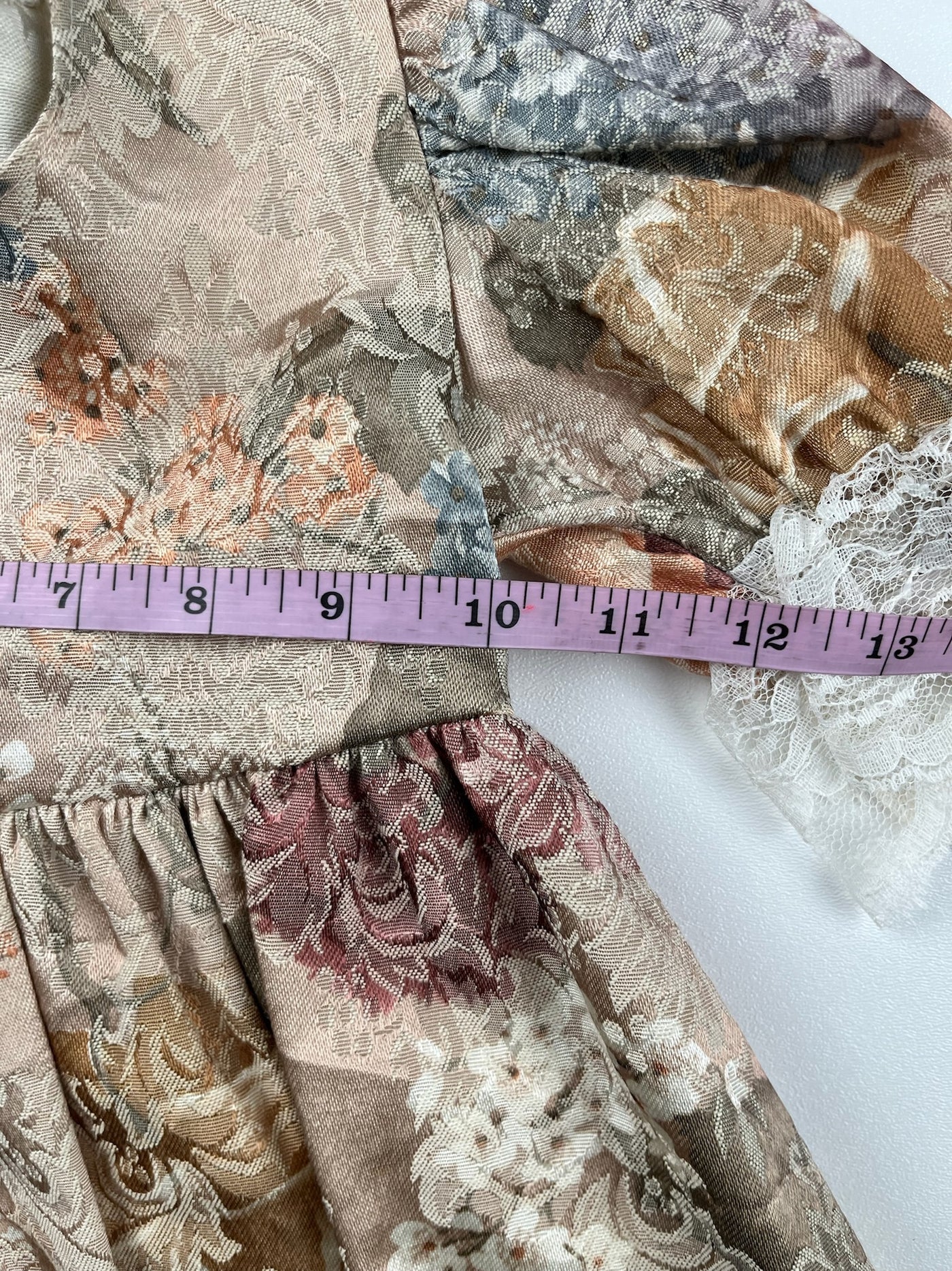 Vintage Flower and Lace Dress 3T