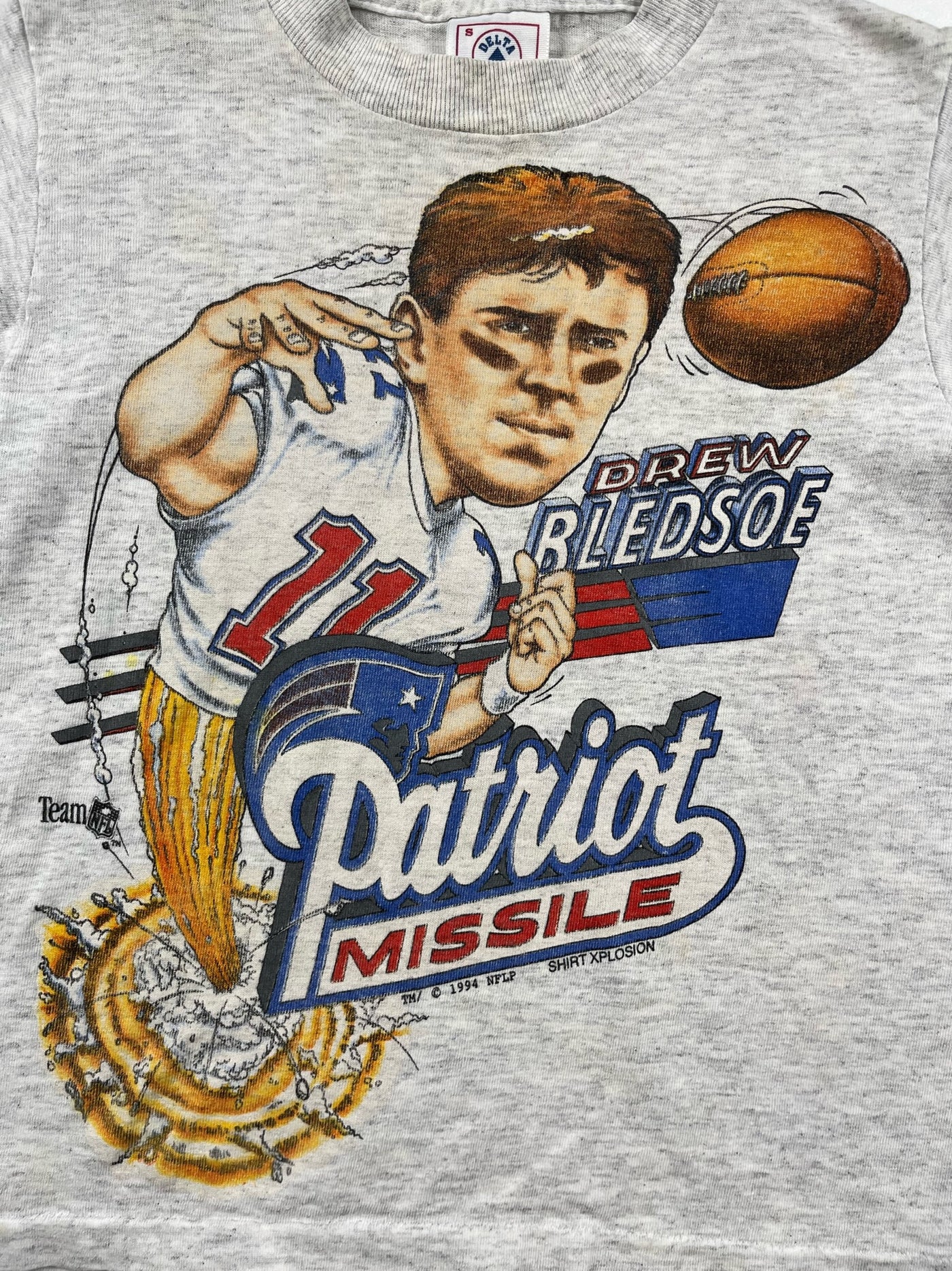 Vintage ‘94 Drew Bledsoe Patriots T-Shirt 4T