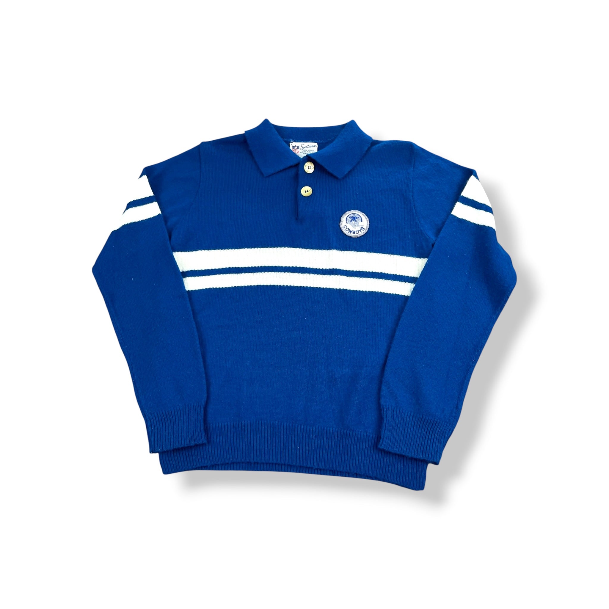 Vintage Dallas Cowboys Long Sleeve Polo Youth M