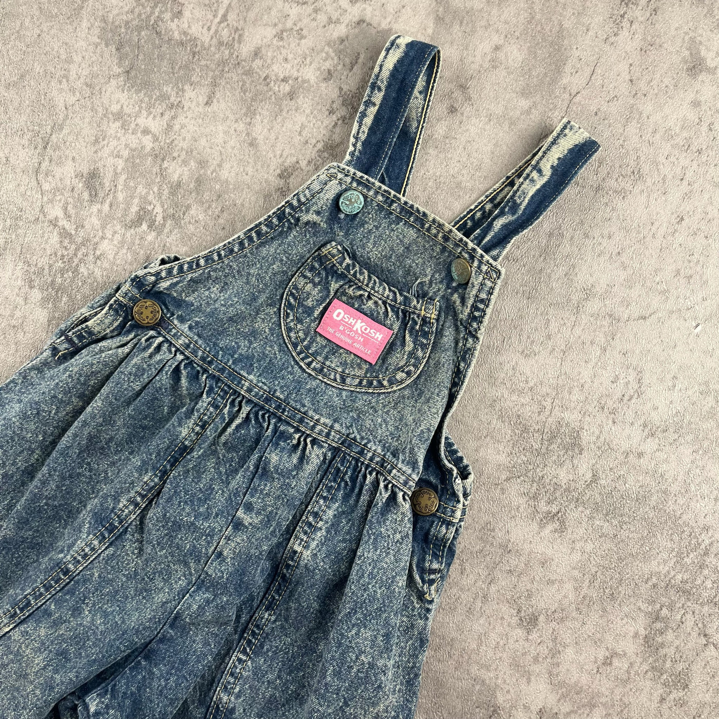 Vintage OshKosh Acidwash Overalls 2T