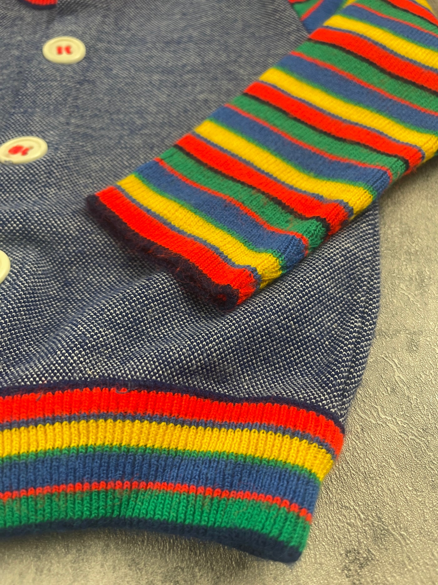 Vintage 70’s Rainbow Cardigan Sweater 18 Months