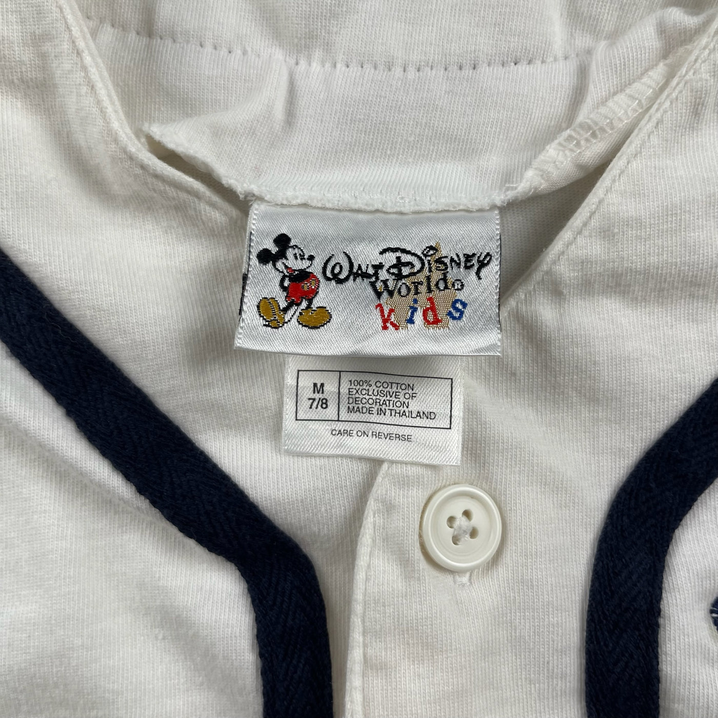 Vintage Mickey Mouse Baseball Button Up Youth XL