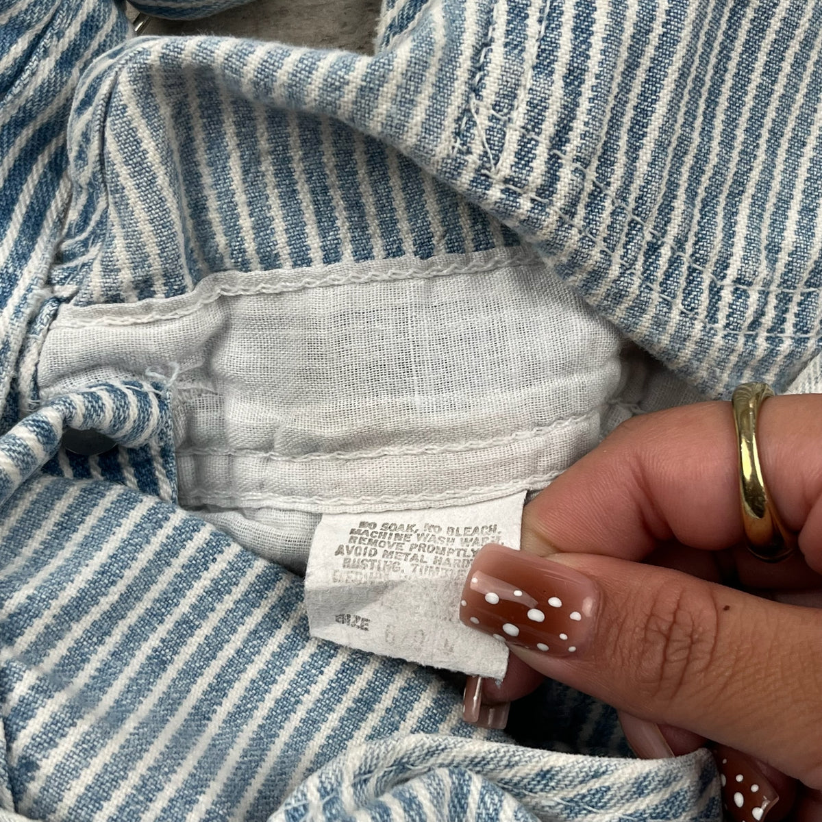 Vintage OshKosh Pinstriped Overalls 6-9M